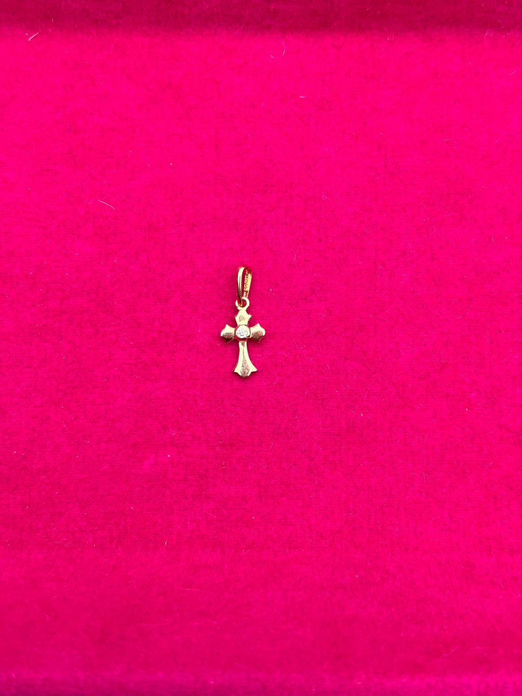 14k Cross Childrens Pendant
