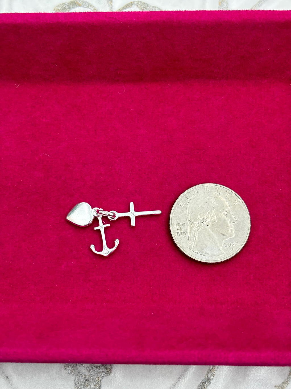 Sterling Silver Anchor and Heart Pendant