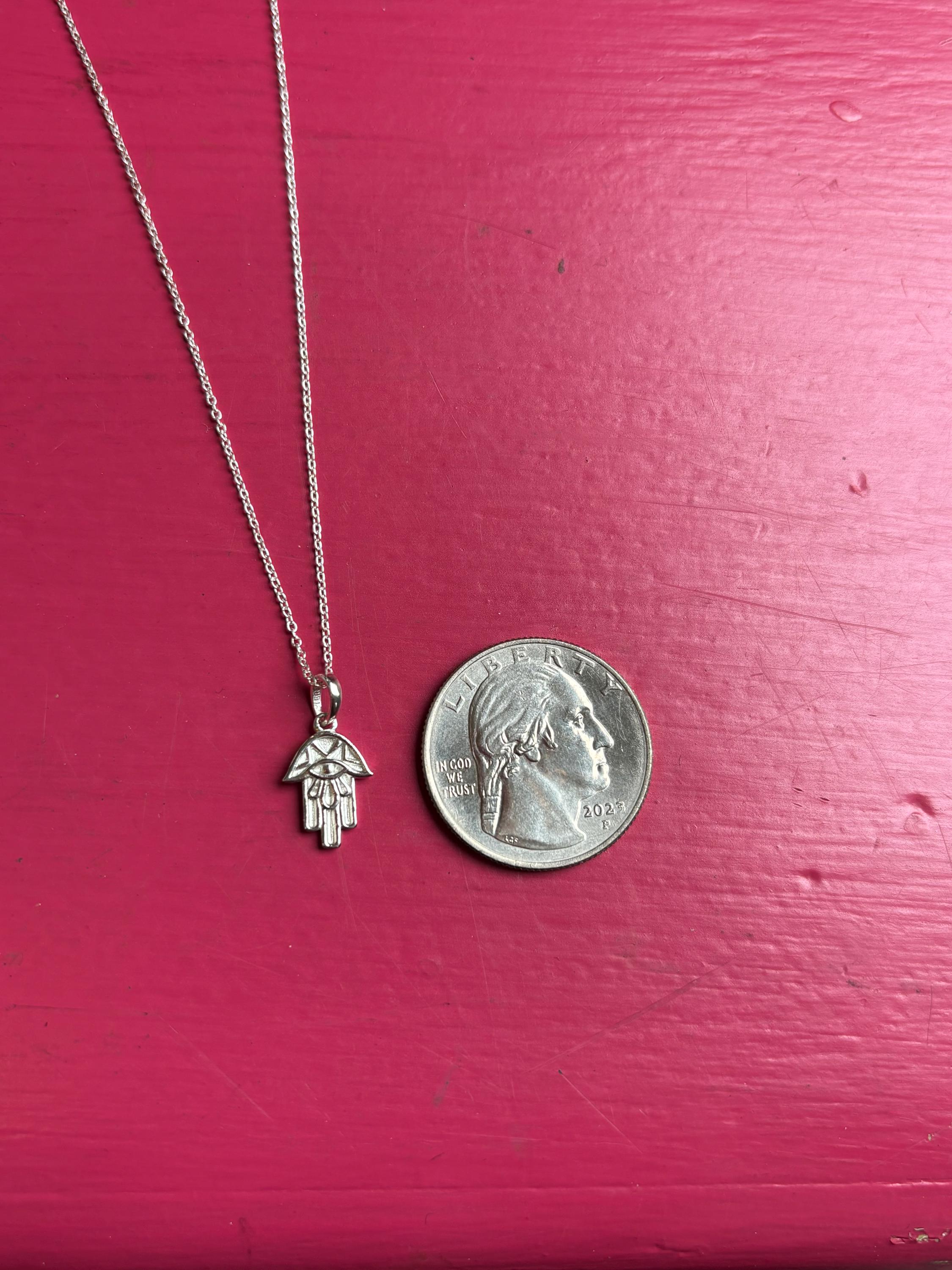 Sterling Silver Hamsa Necklace