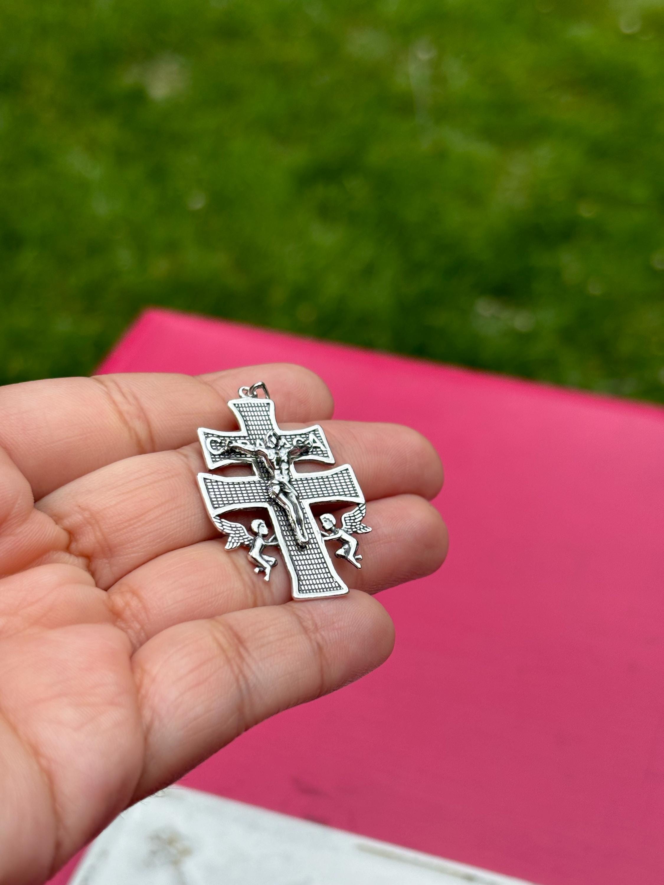 Sterling Silver Antiqued Large Crucifix Cross Pendant