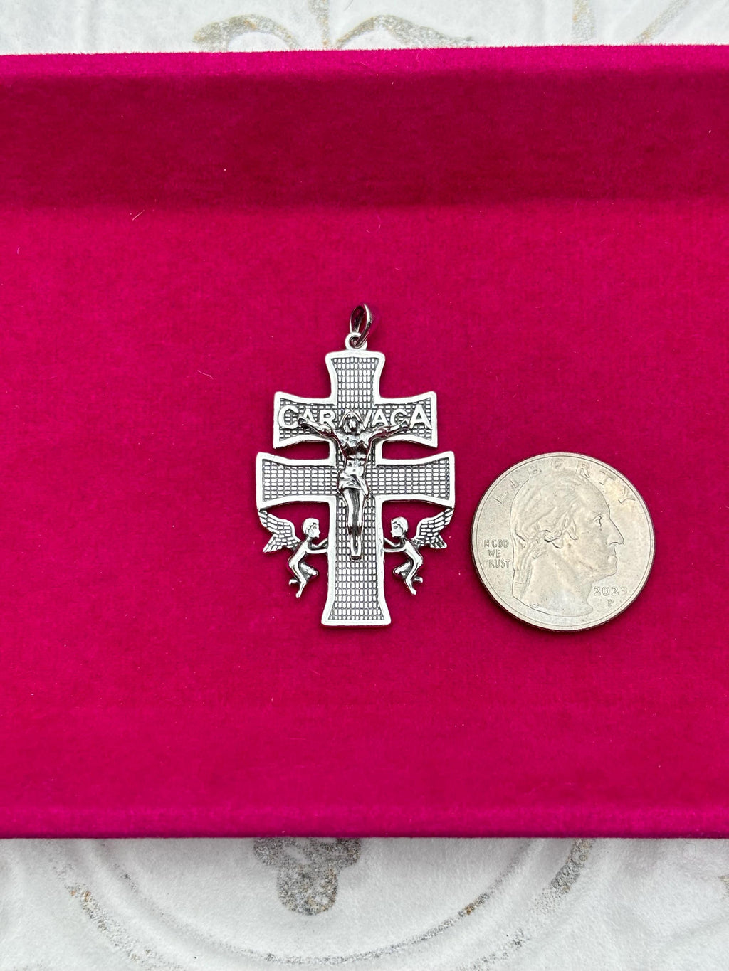 Sterling Silver Antiqued Large Crucifix Cross Pendant