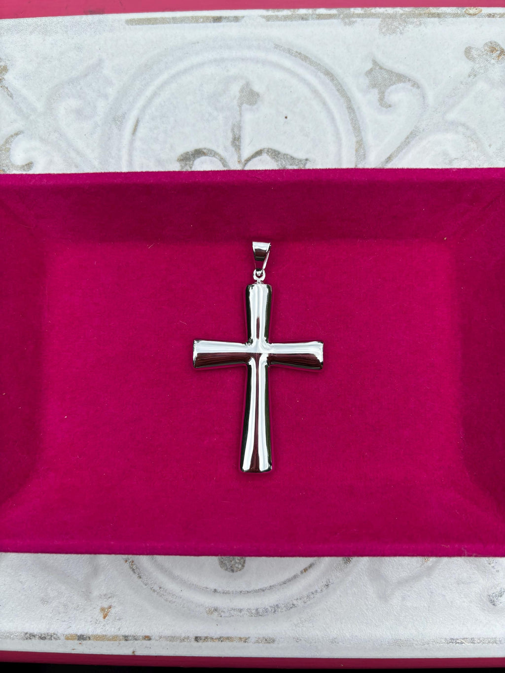Sterling Silver Hollow Cross Pendant