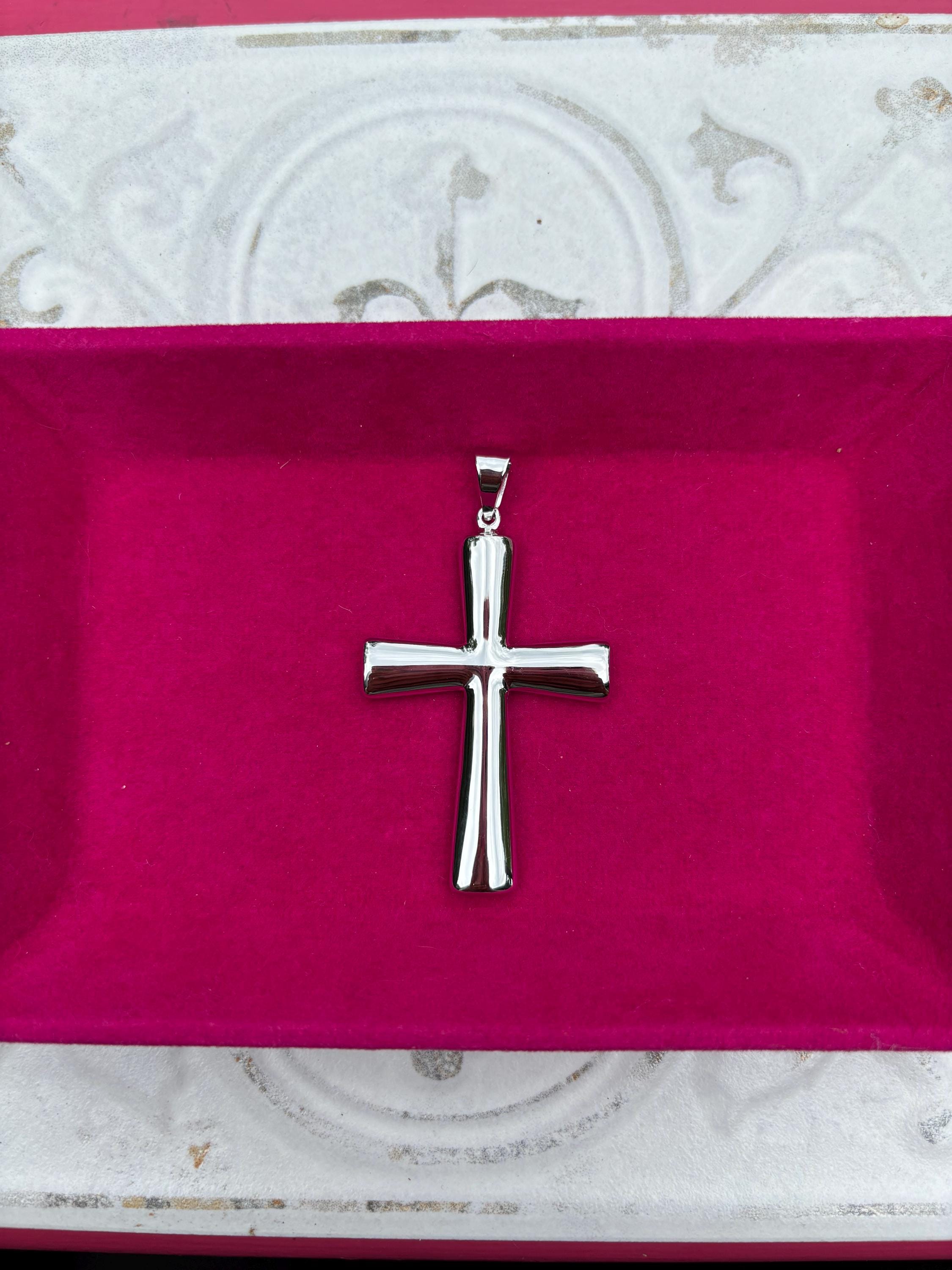 Sterling Silver Hollow Cross Pendant