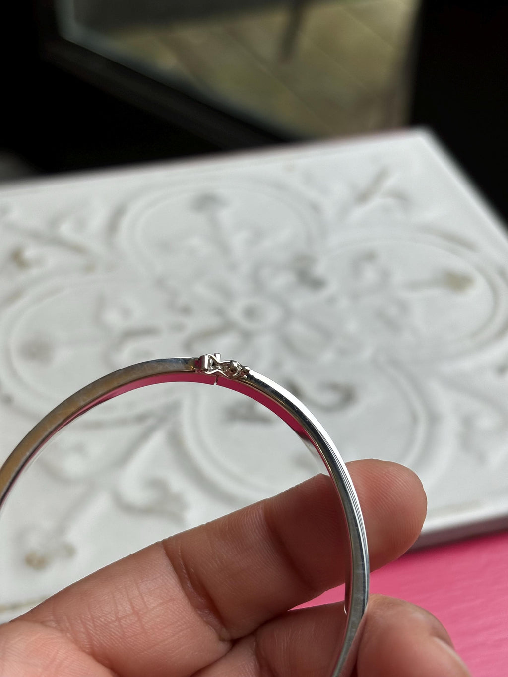 Sterling Silver Hinged Bangle Bracelet