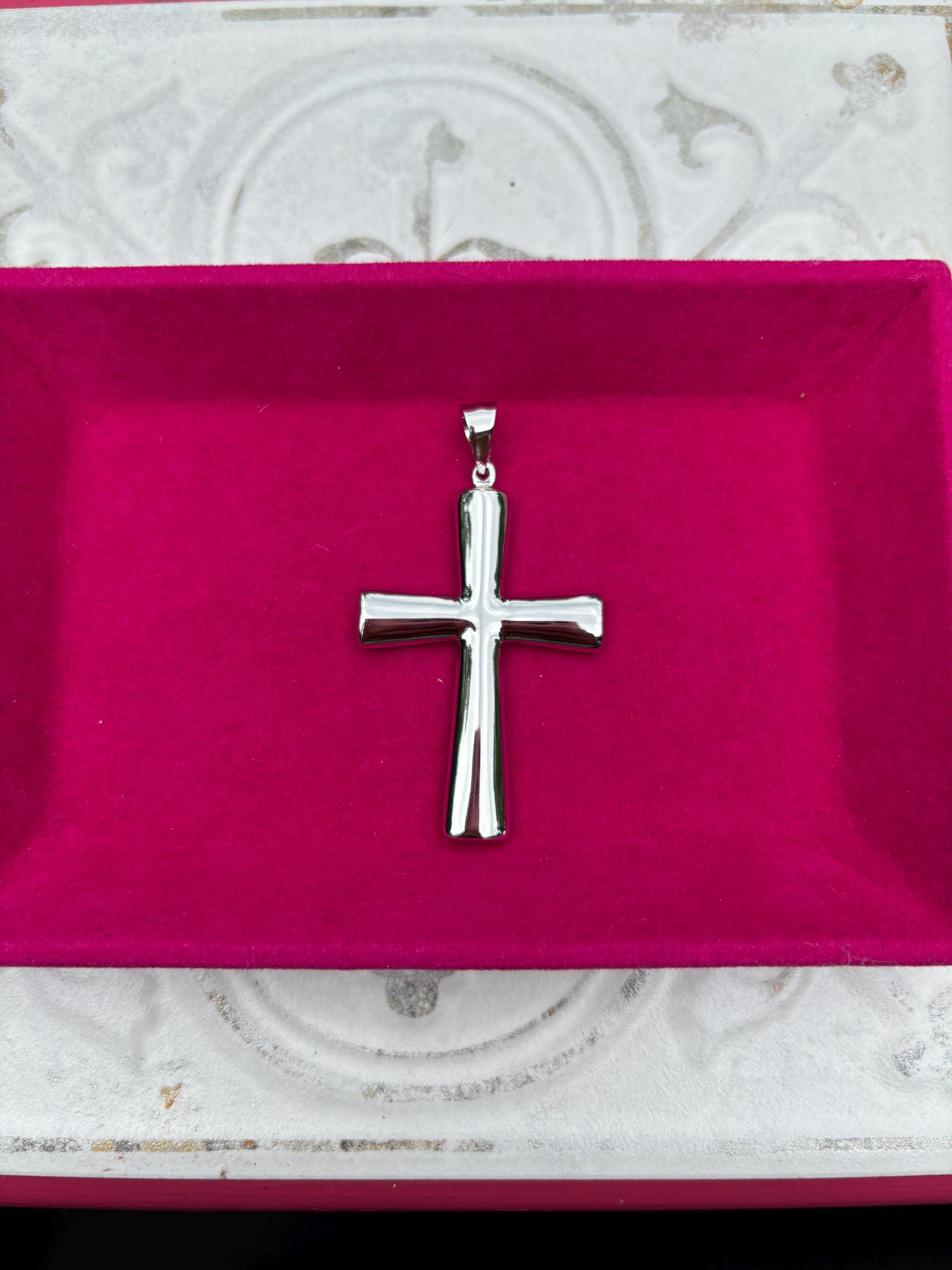 Sterling Silver Hollow Cross Pendant