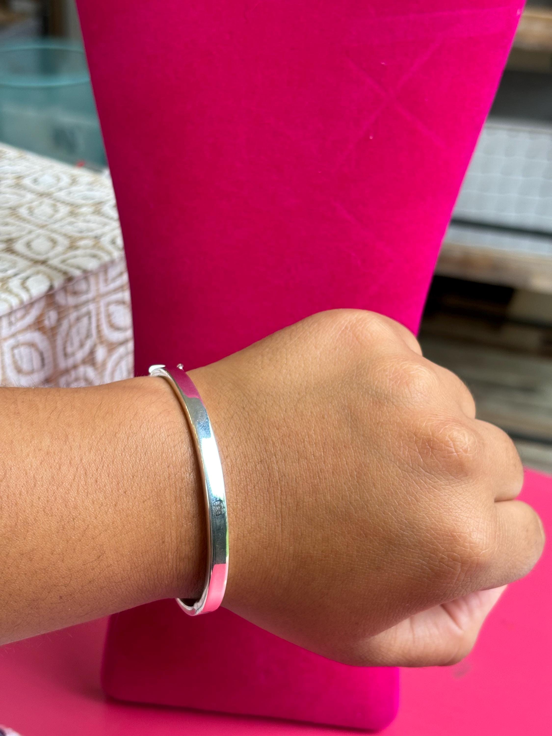 Sterling Silver Hinged Bangle Bracelet