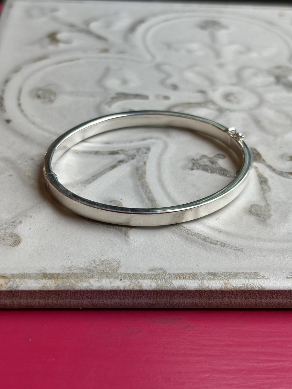 Sterling Silver Hinged Bangle Bracelet