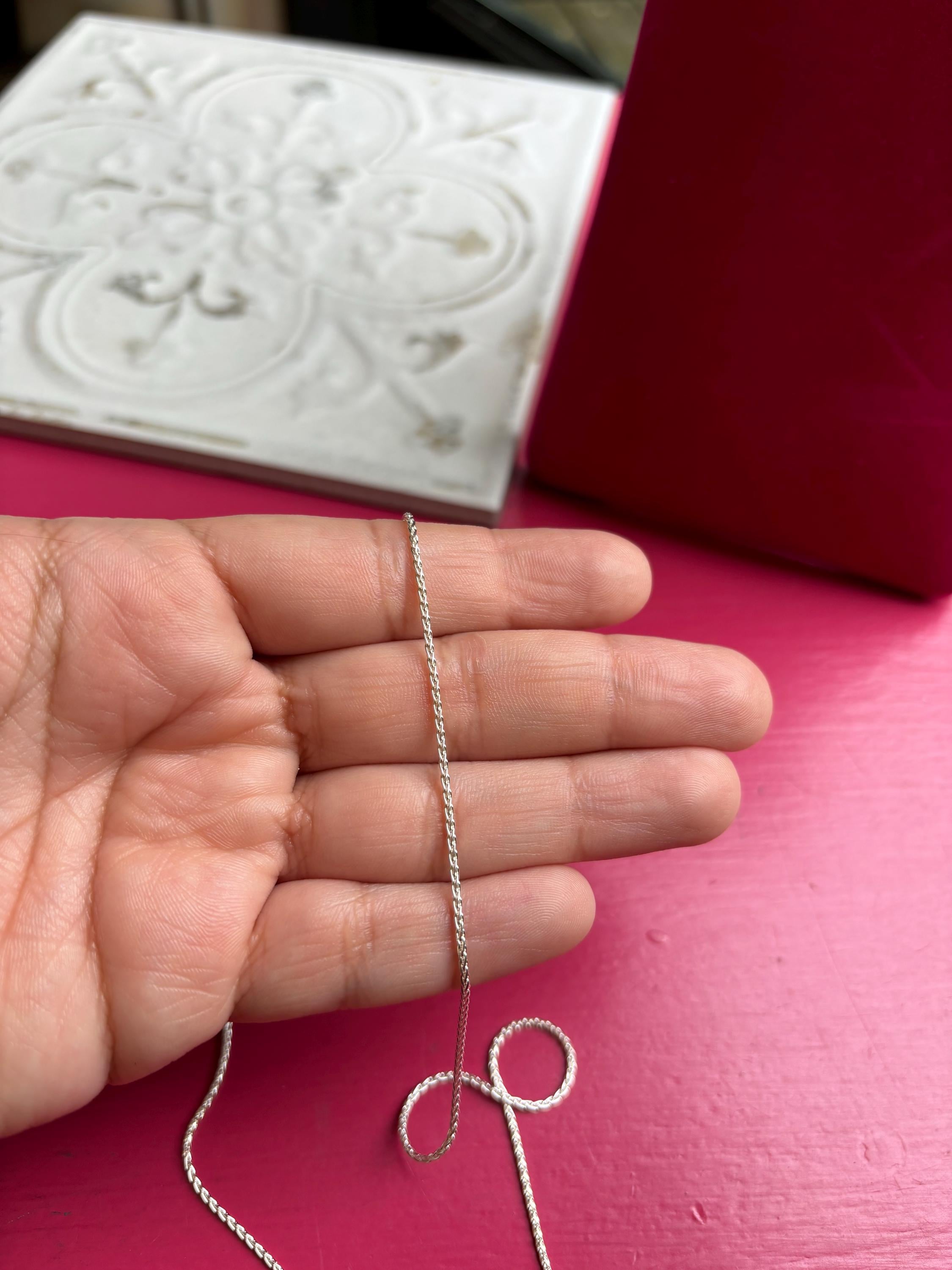 Sterling Silver Wheat 24" Chain