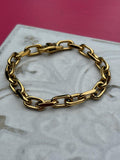 Gold Plated Sterling Silver Chain Link Bracelet