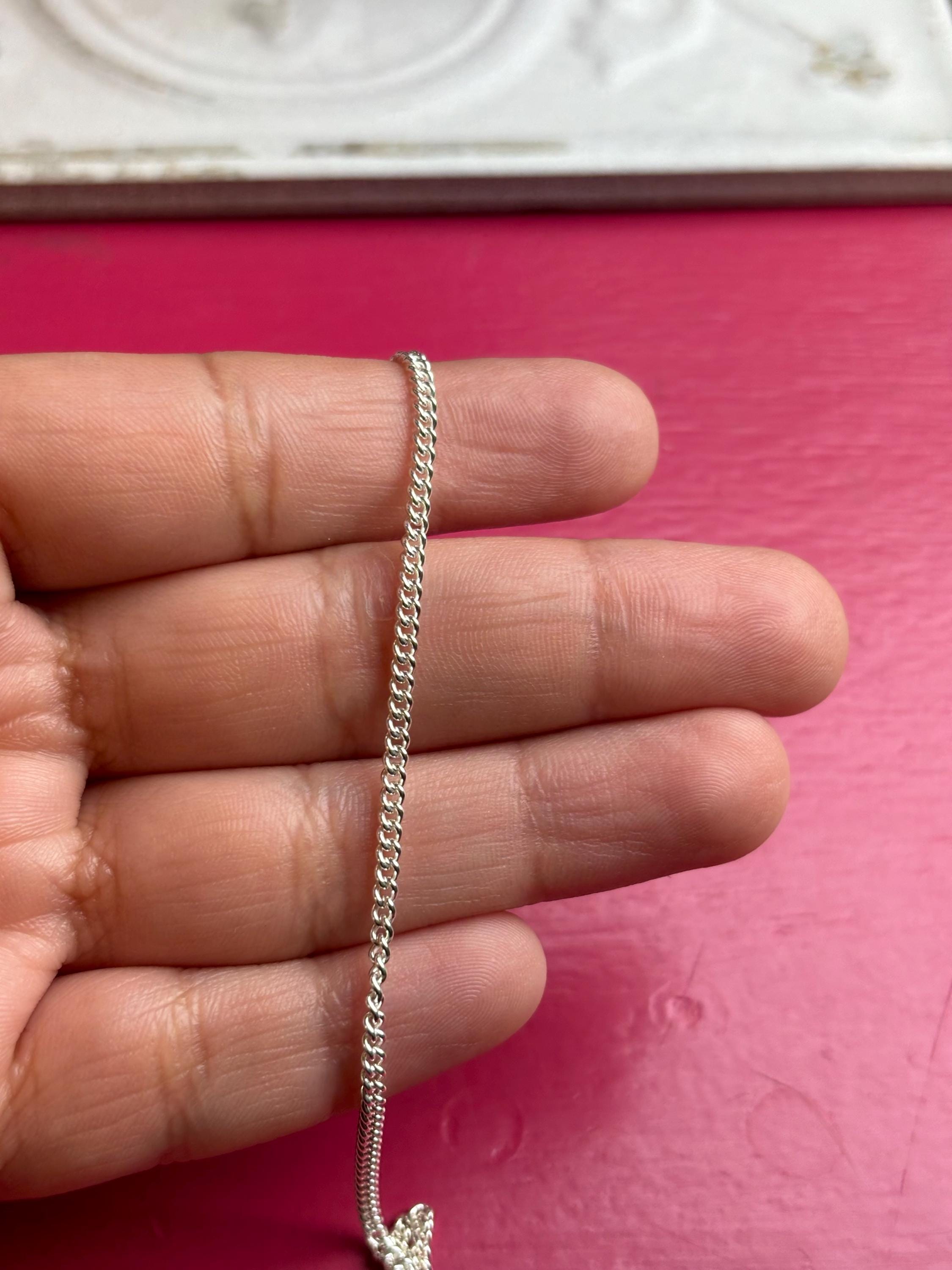 Sterling Silver Curb 24" Chain