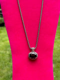 Sterling Silver Smoky Quartz Statement Necklace