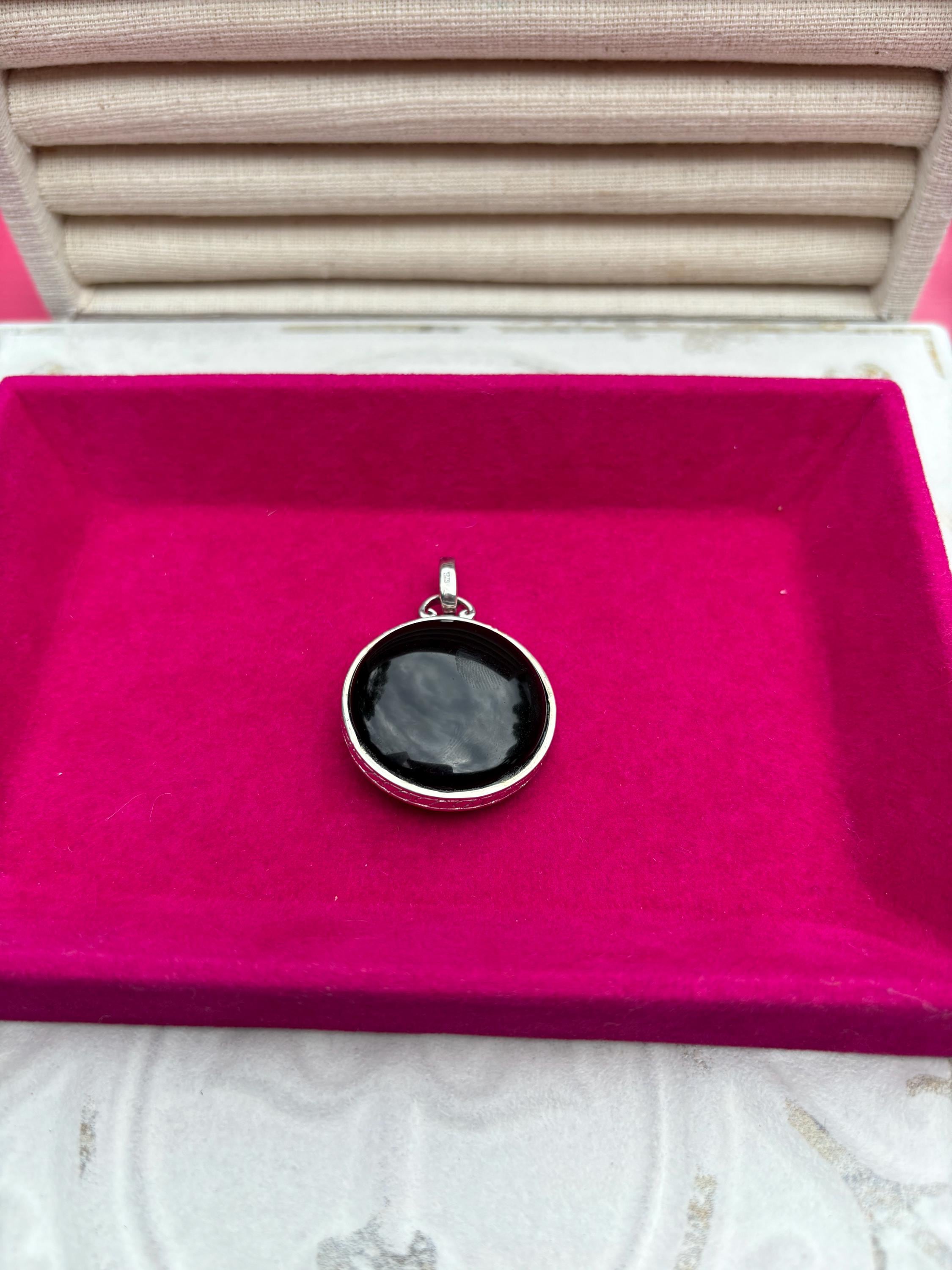 Sterling Silver Onyx Charm