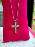 Stainless Steel Greek Cross Pendant Necklace