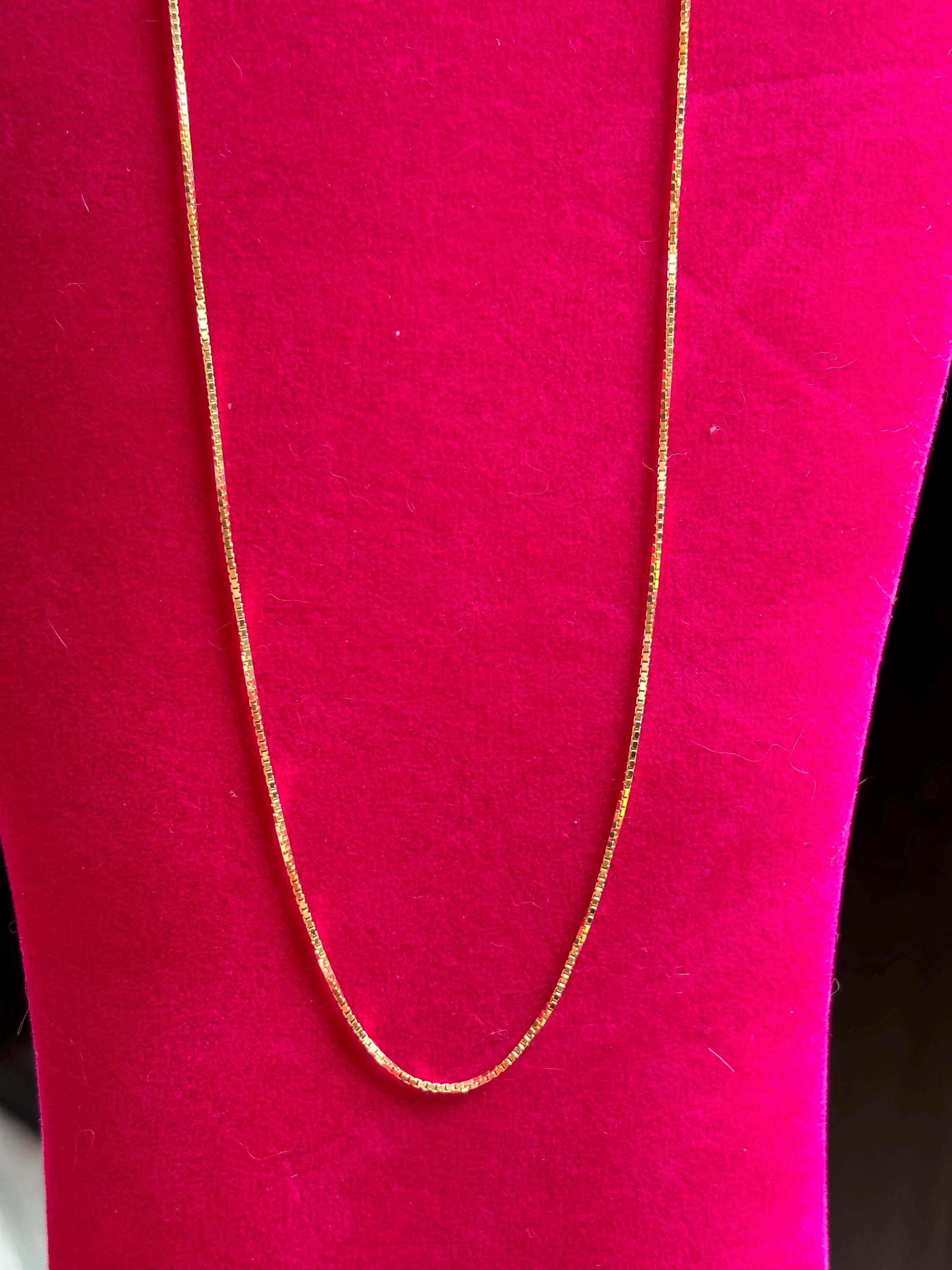 Gold-plated Sterling Silver Box Chain