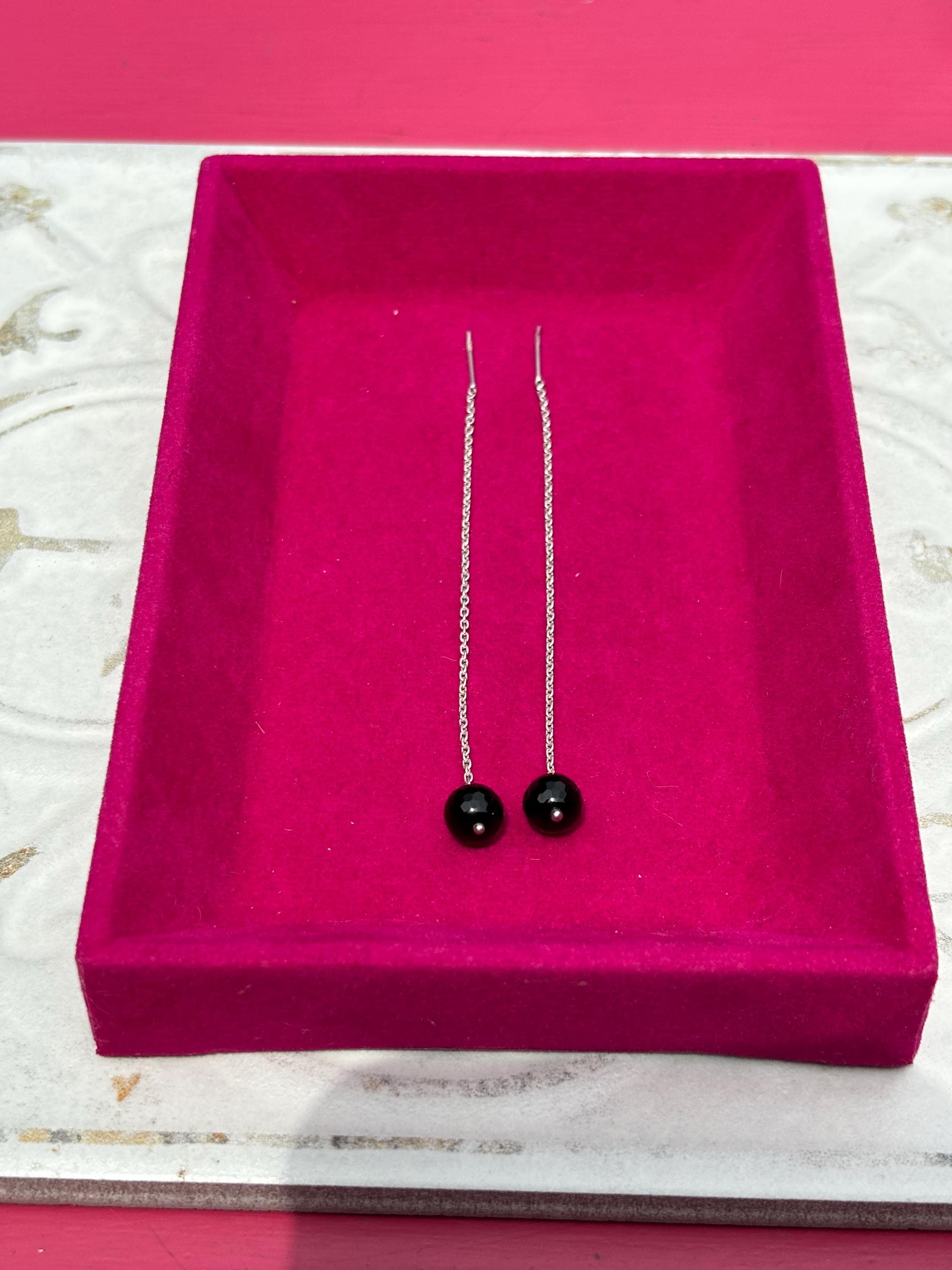 Sterling Silver Dangle Charm Earrings