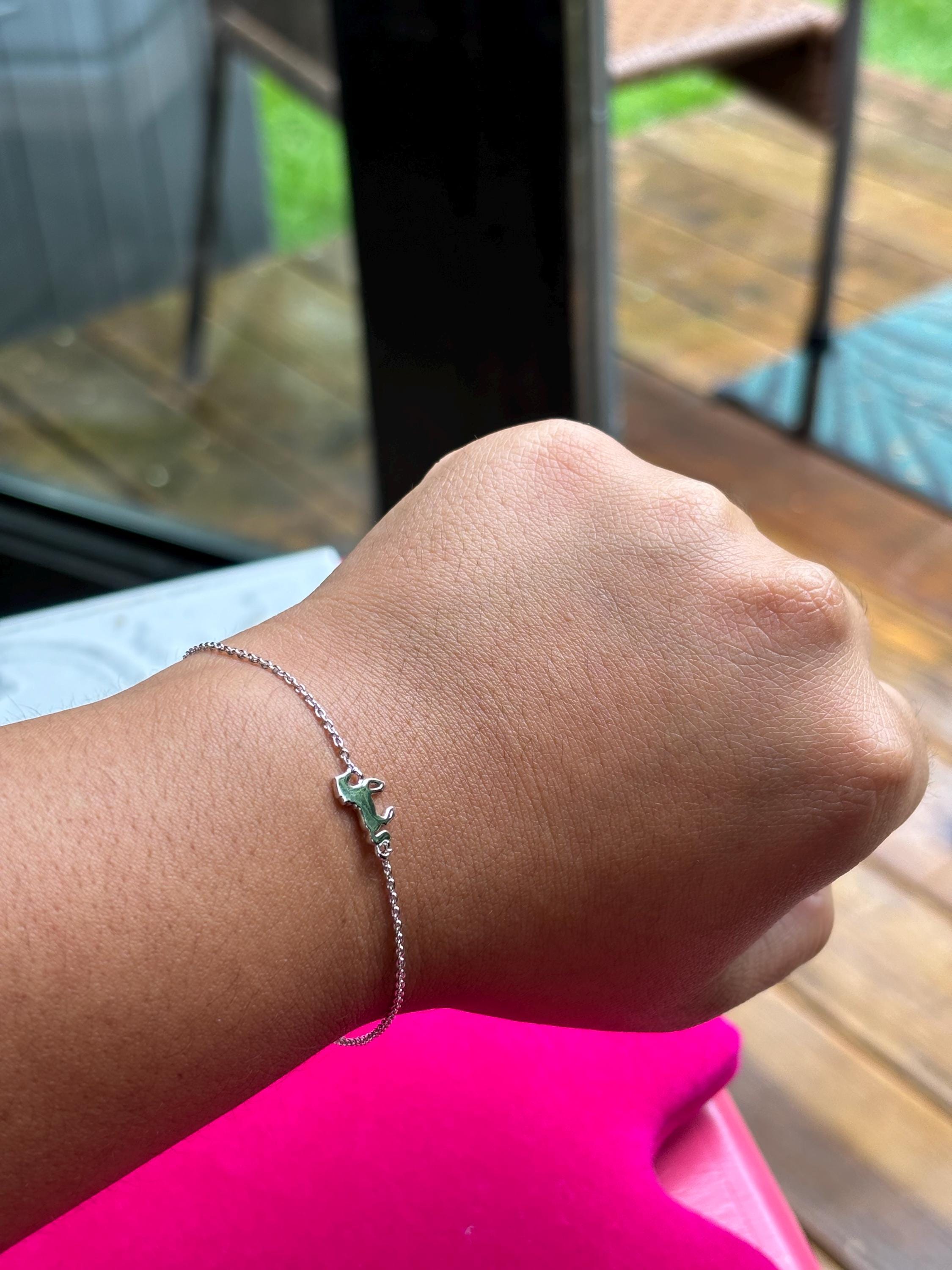 Sterling Silver Horse Charm Bracelet