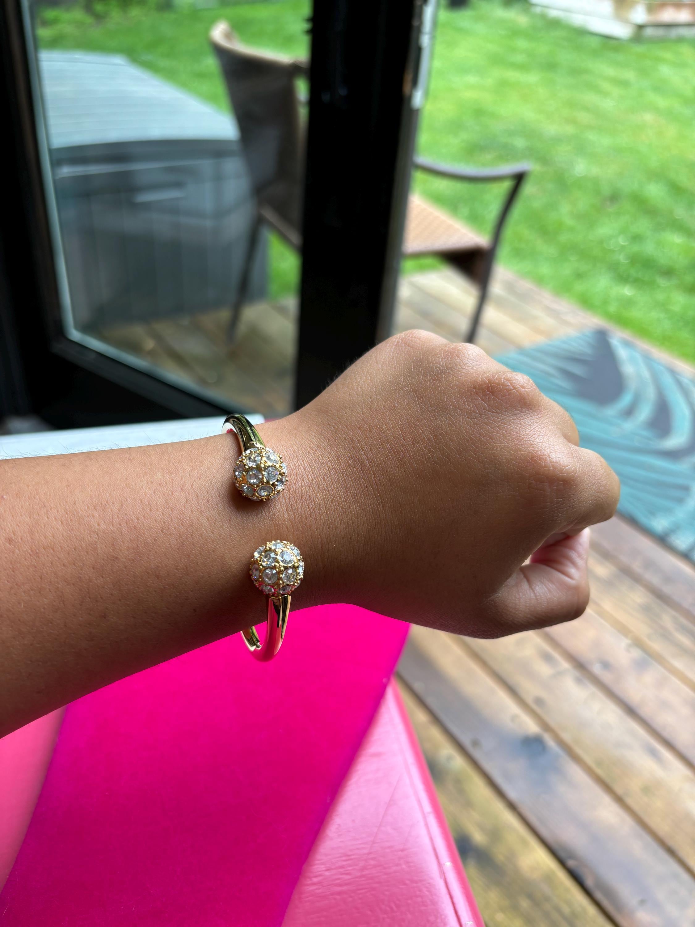 Open Cuff with Sparkly Ball Acents