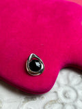 Sterling Silver Polished Onyx Teardrop Slide