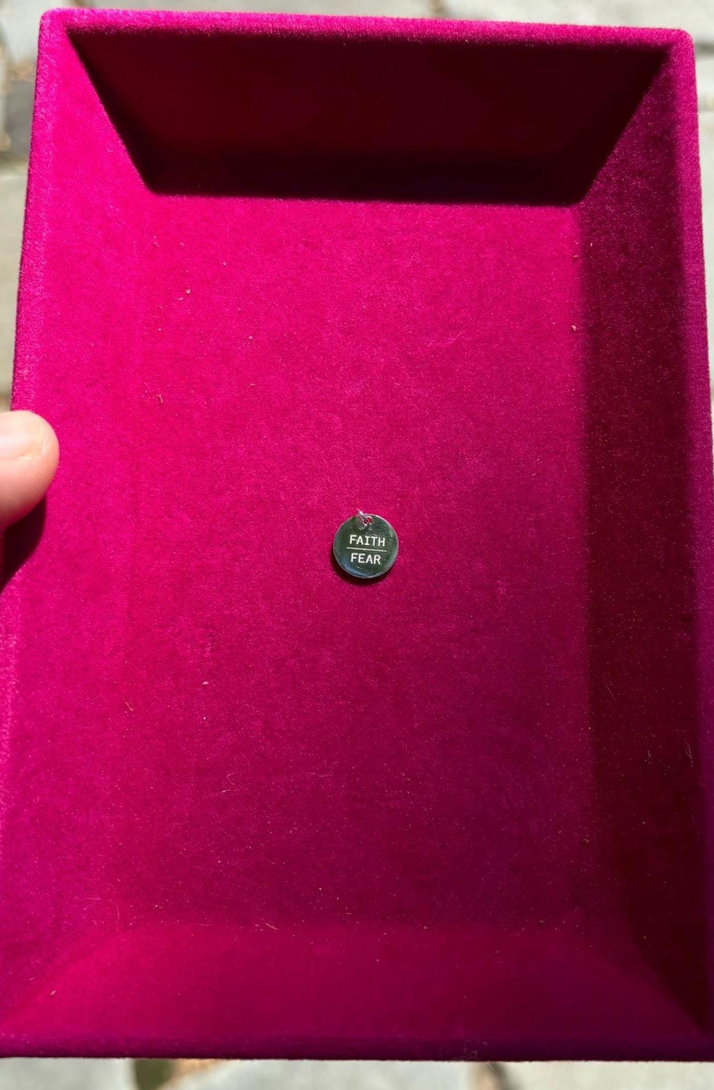 Sterling Silver Mini Faith Over Fear Pendant
