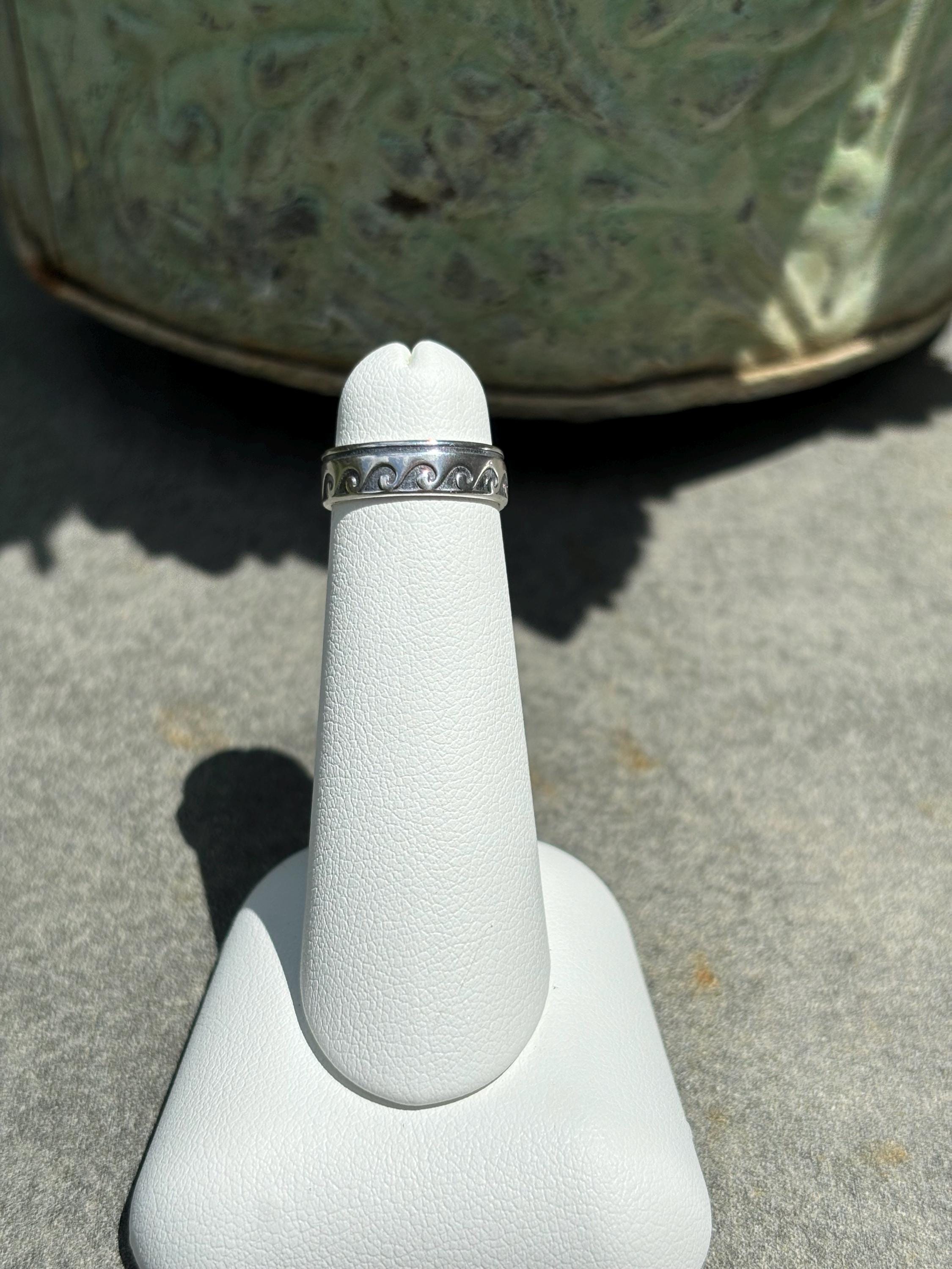 Sterling Silver Waves Toe Ring
