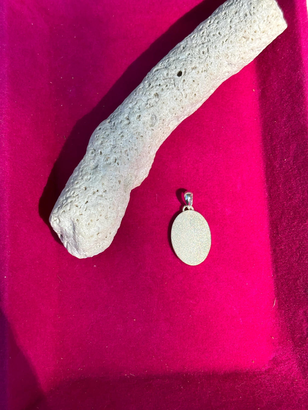 Sterling Silver Oval Cross Medal
