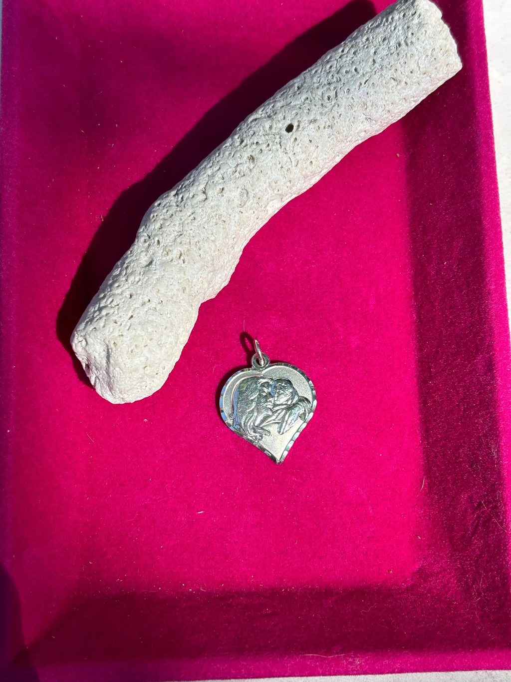 Sterling Silver Child Pendant – Engraved Heart Message