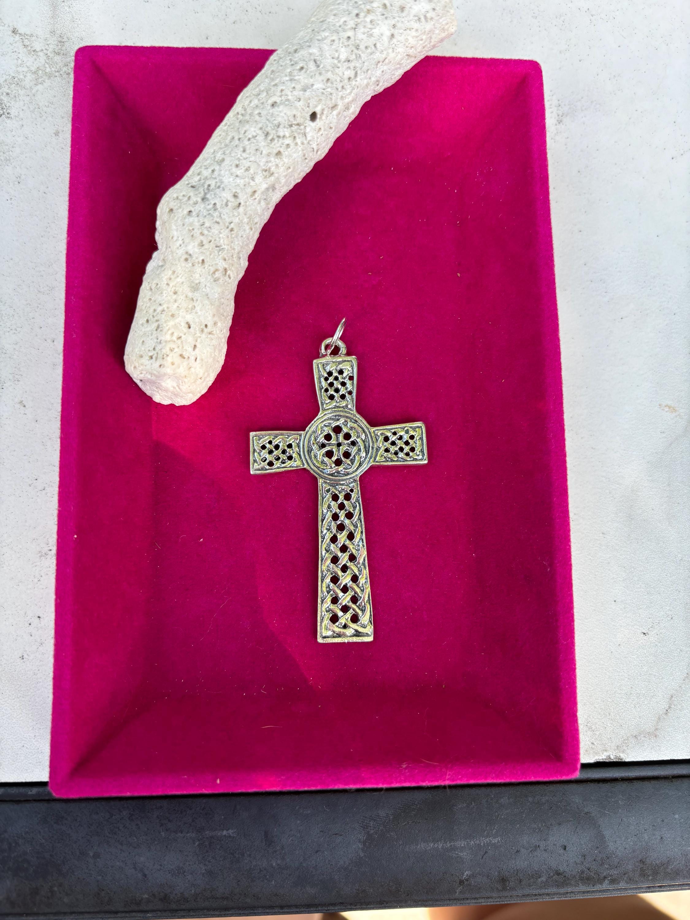 Sterling Silver Celtic Inspired Cross Pendant