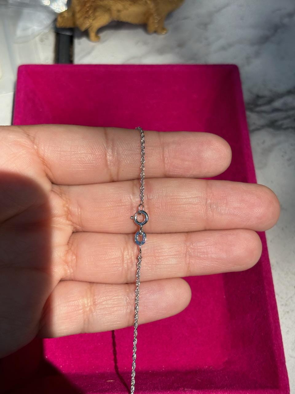 Sterling Silver Rhodium-plated Loose Rope Chain