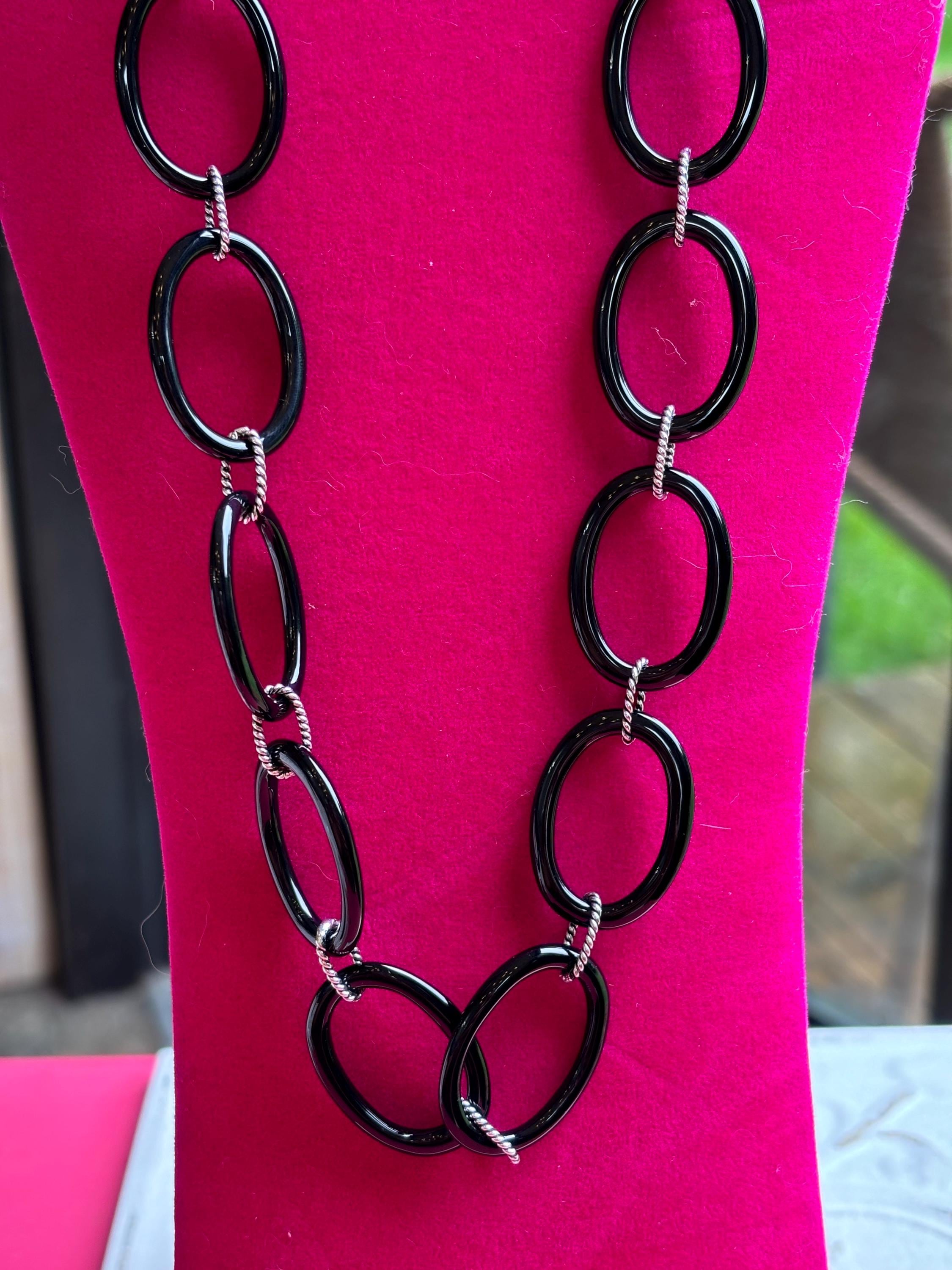 Onyx Steely Necklace