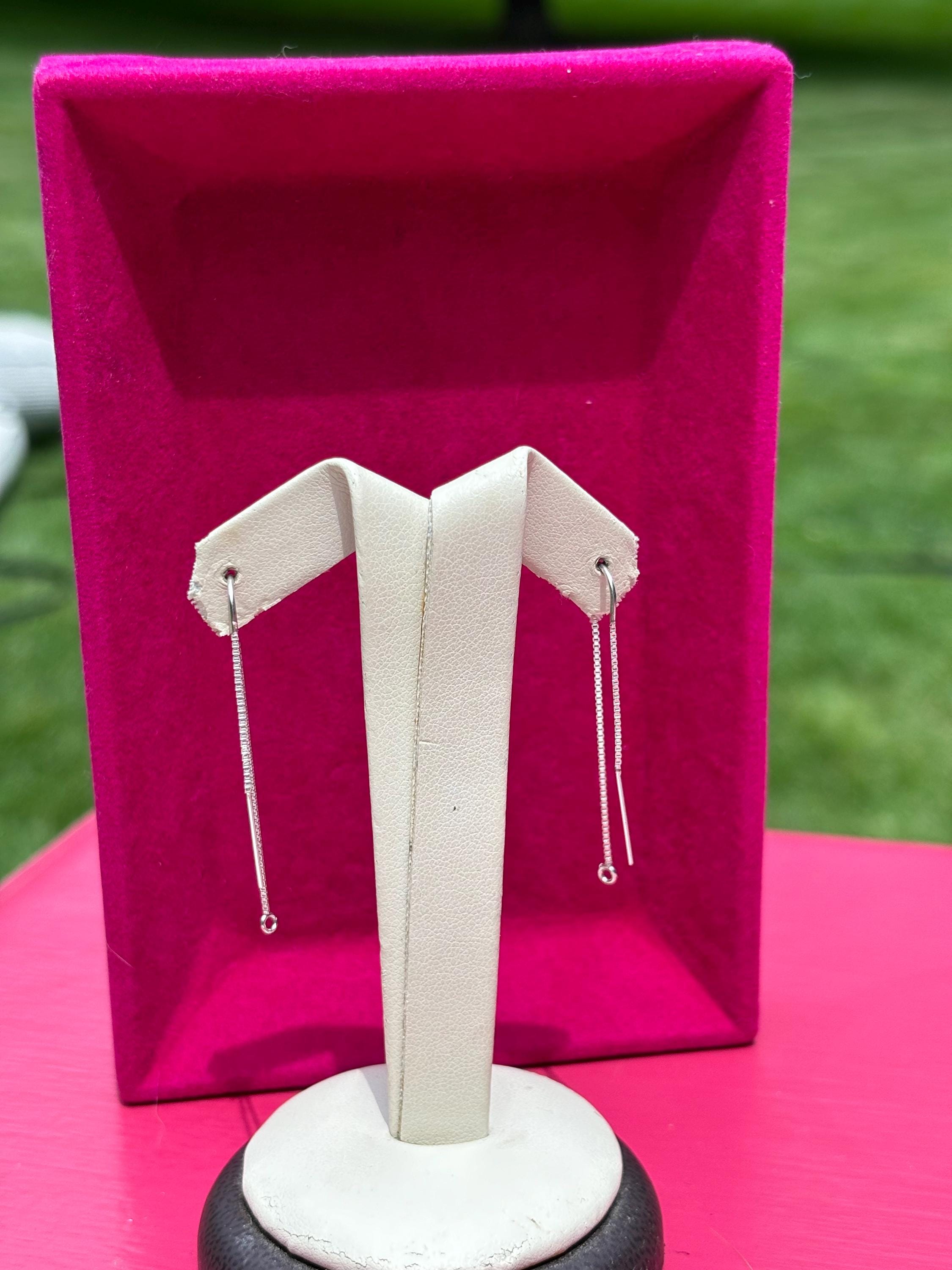 Sterling Silver Box Chain Ear Threader