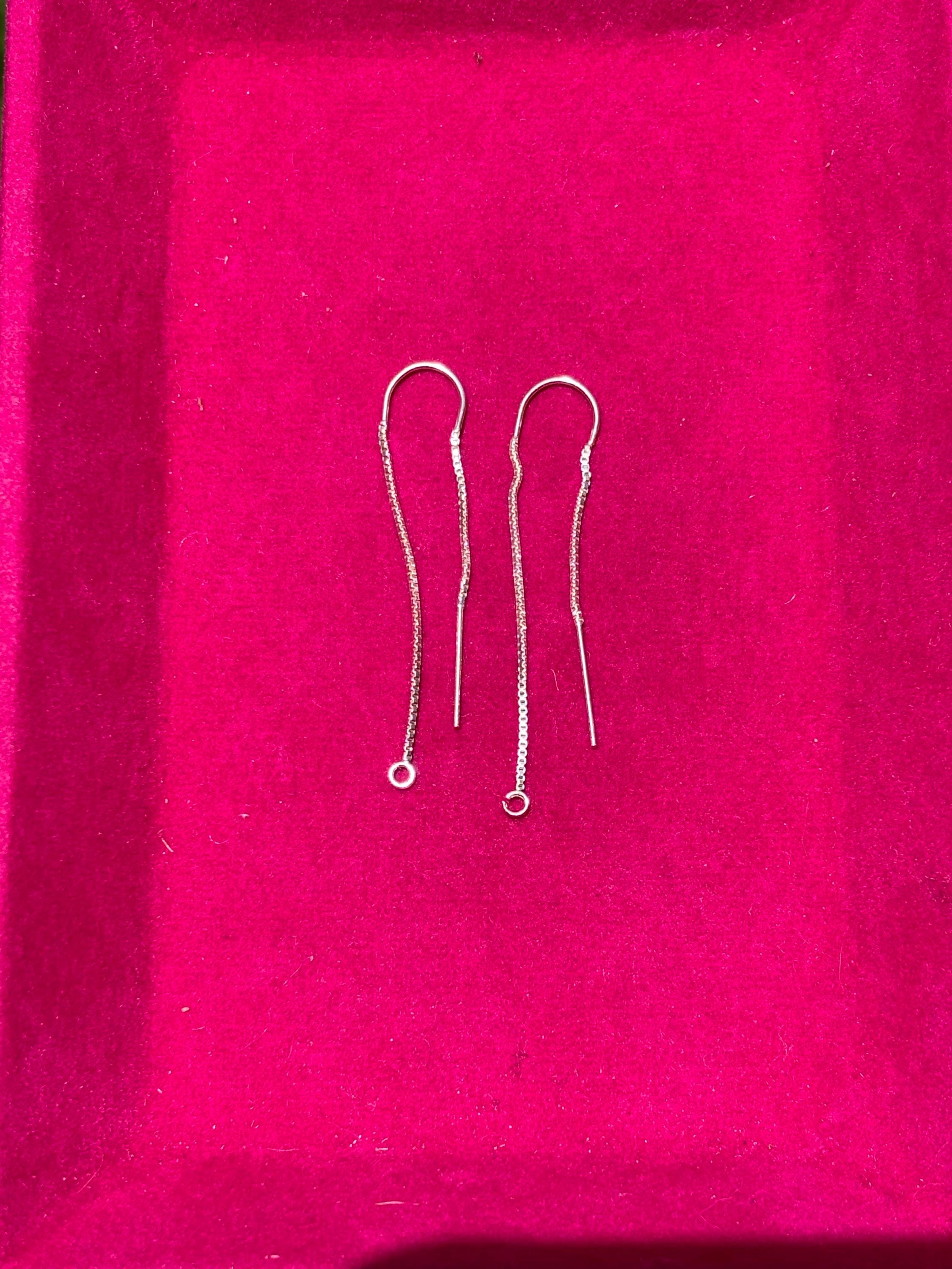 Sterling Silver Box Chain Ear Threader