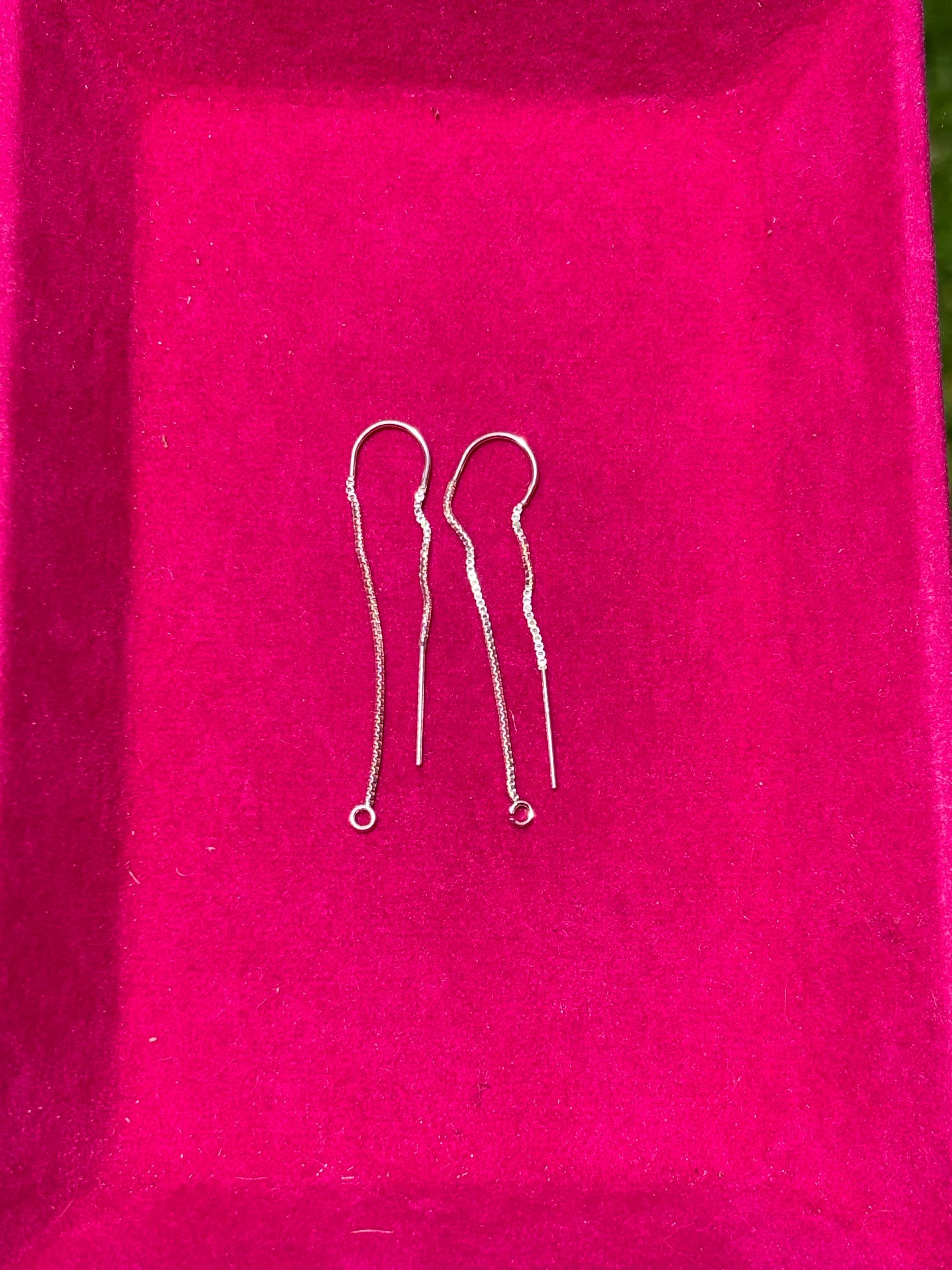 Sterling Silver Box Chain Ear Threader