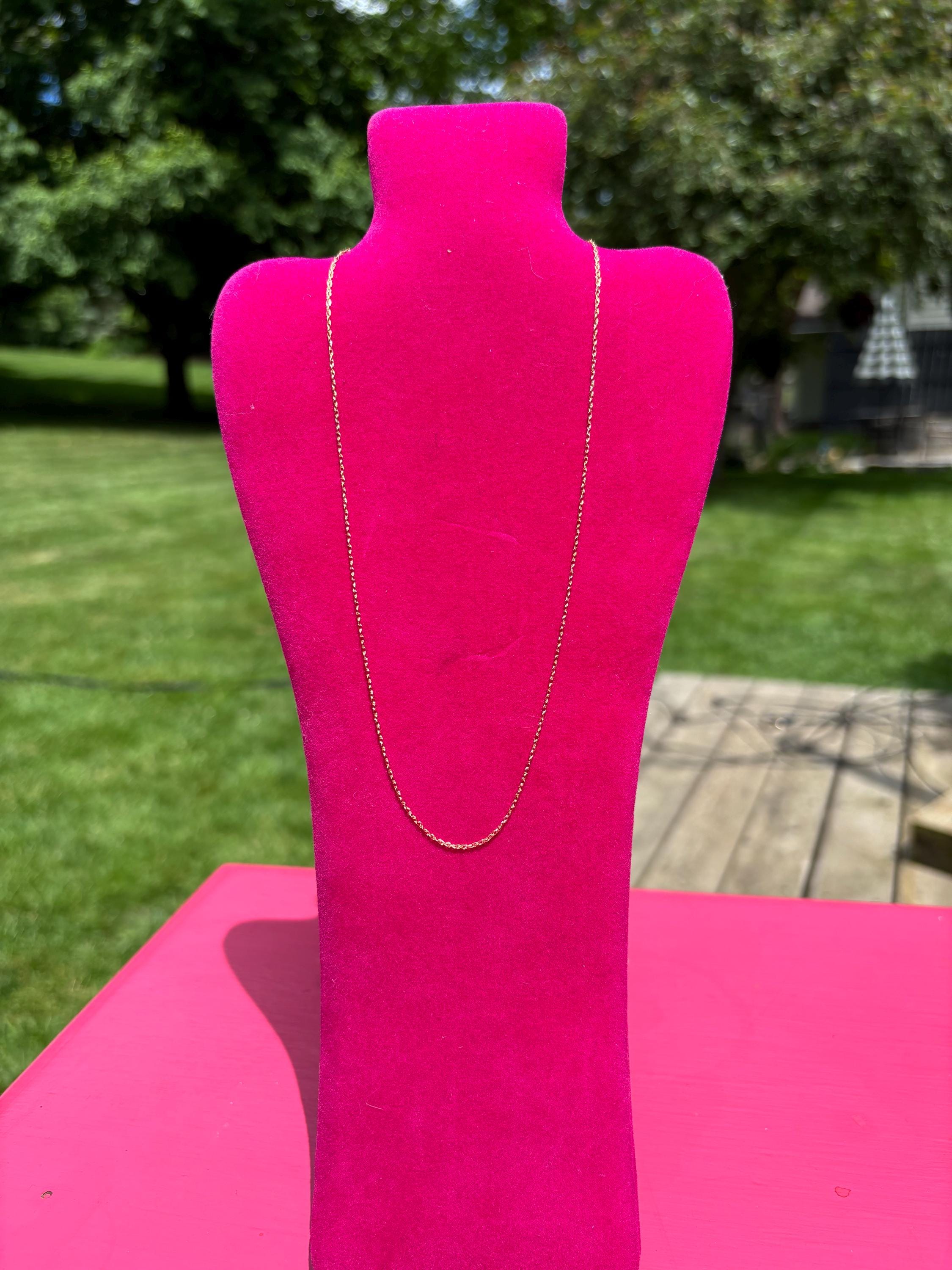 14K Yellow Gold-Filled 1 mm Rope 16" Chain