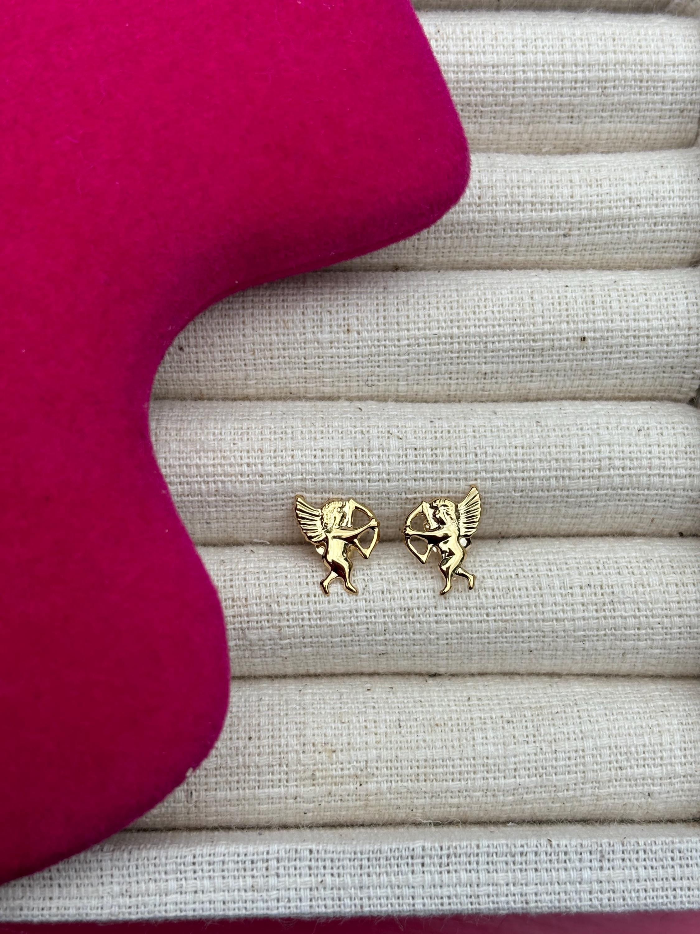14K Angel Earrings
