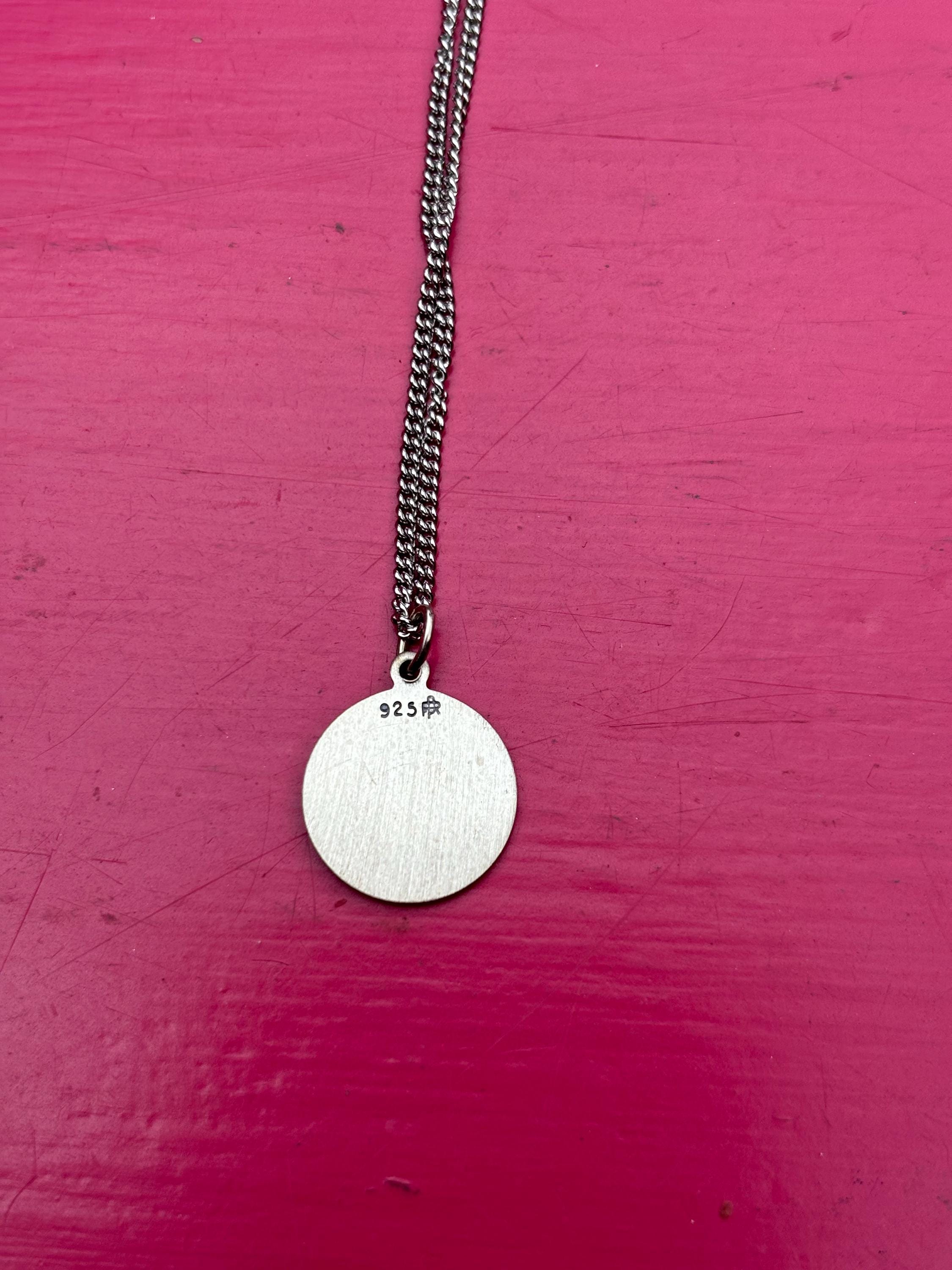 Sterling Silver St. Lucy Medal Necklace