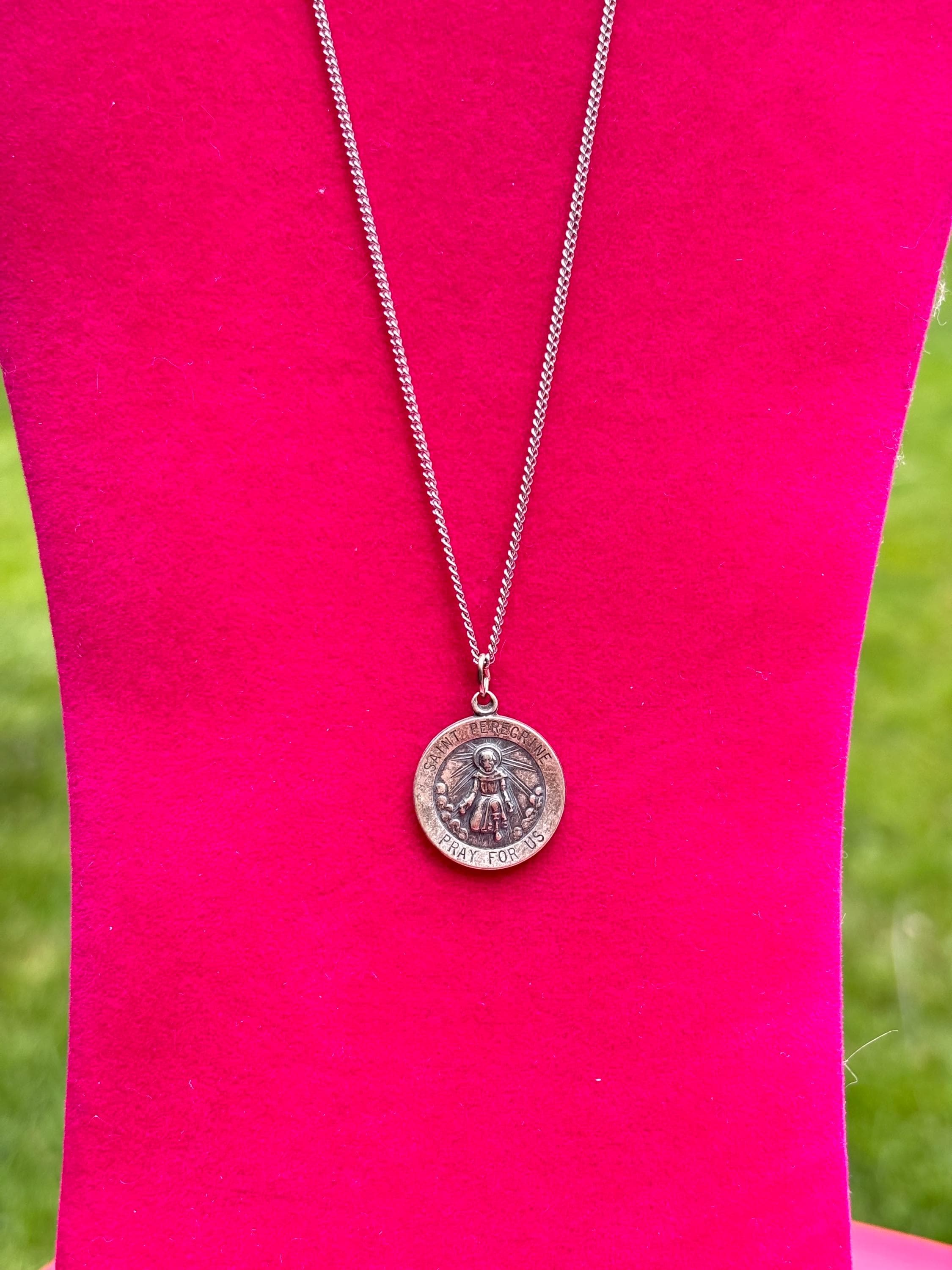 Sterling Silver St. Peregrine Necklace