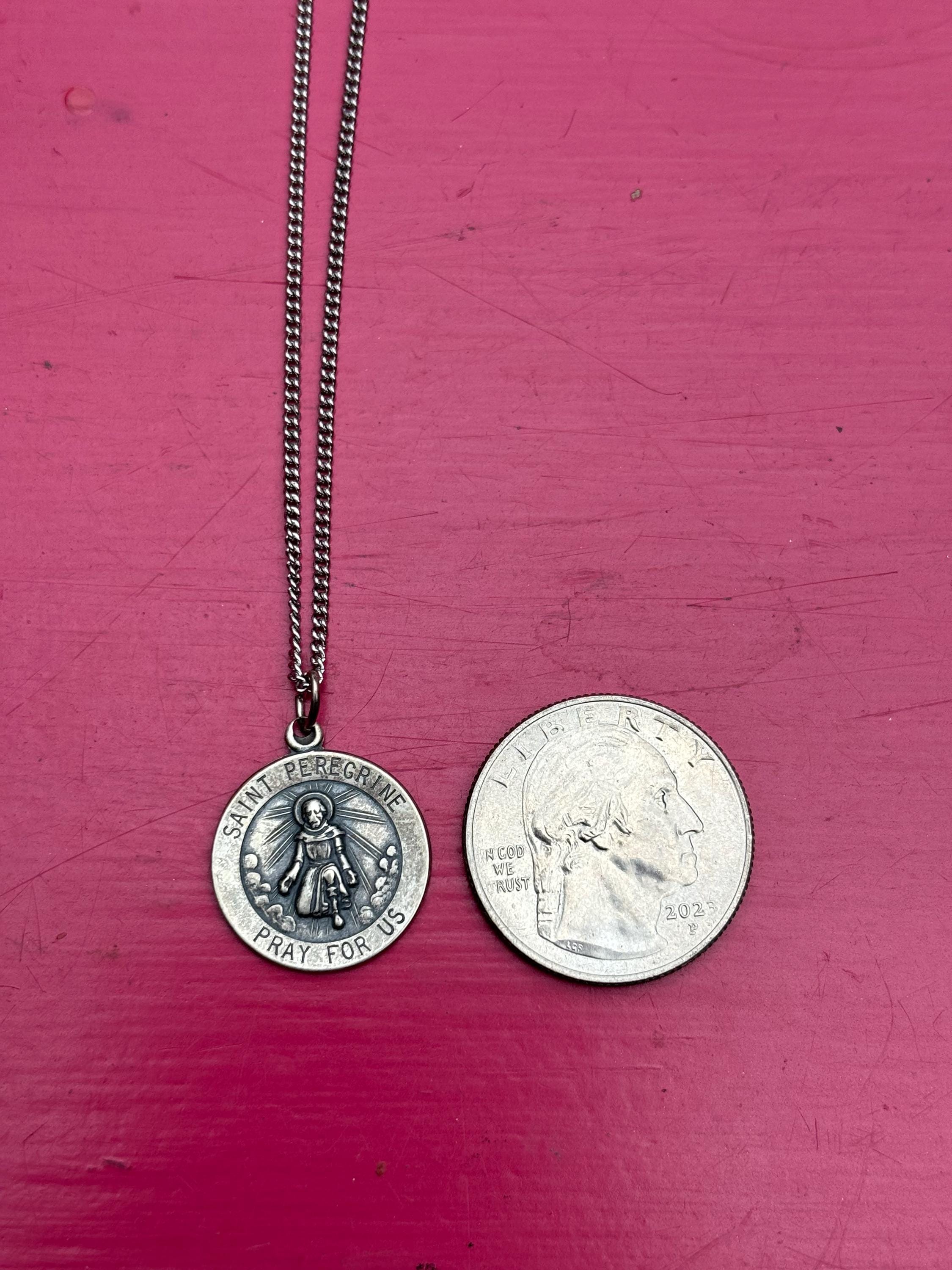 Sterling Silver St. Peregrine Necklace