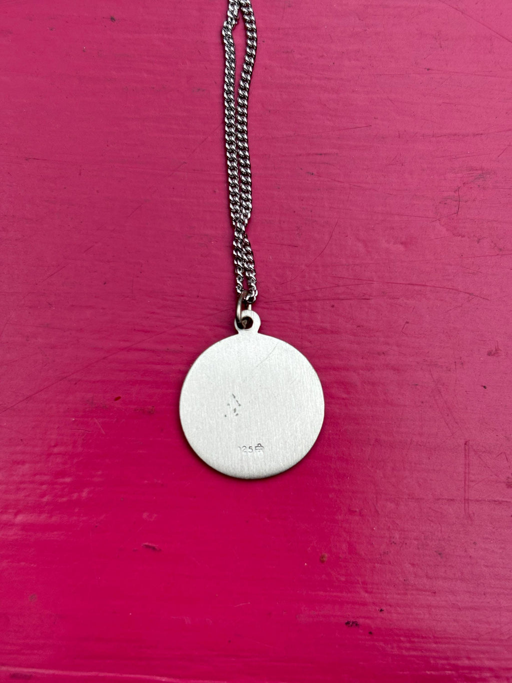 Sterling Silver St. George Medal Necklace