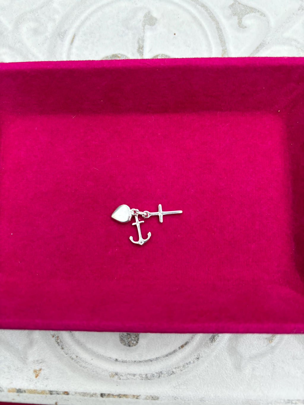 Sterling Silver Anchor and Heart Pendant