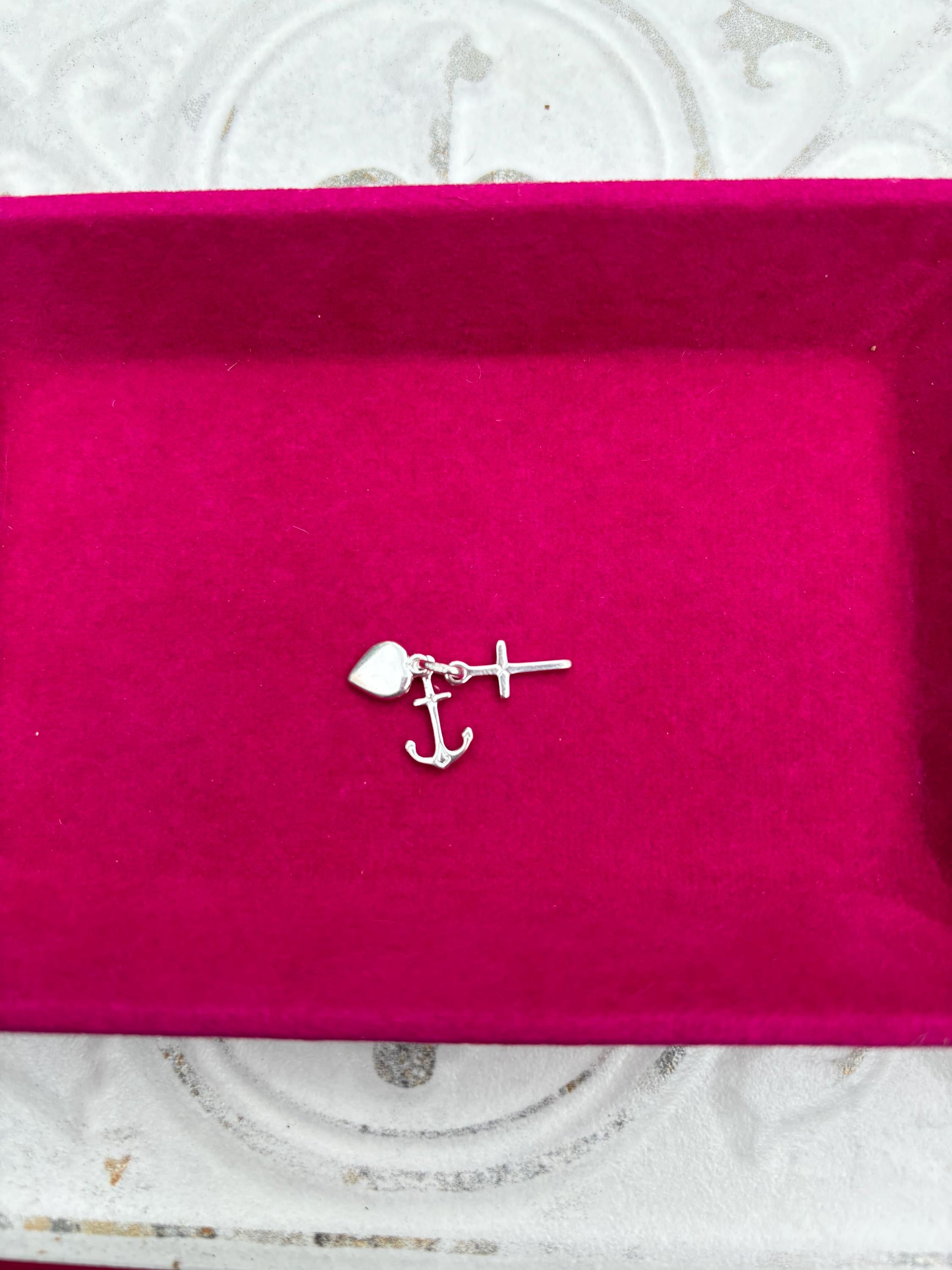Sterling Silver Anchor and Heart Pendant