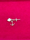 Sterling Silver Anchor and Heart Pendant
