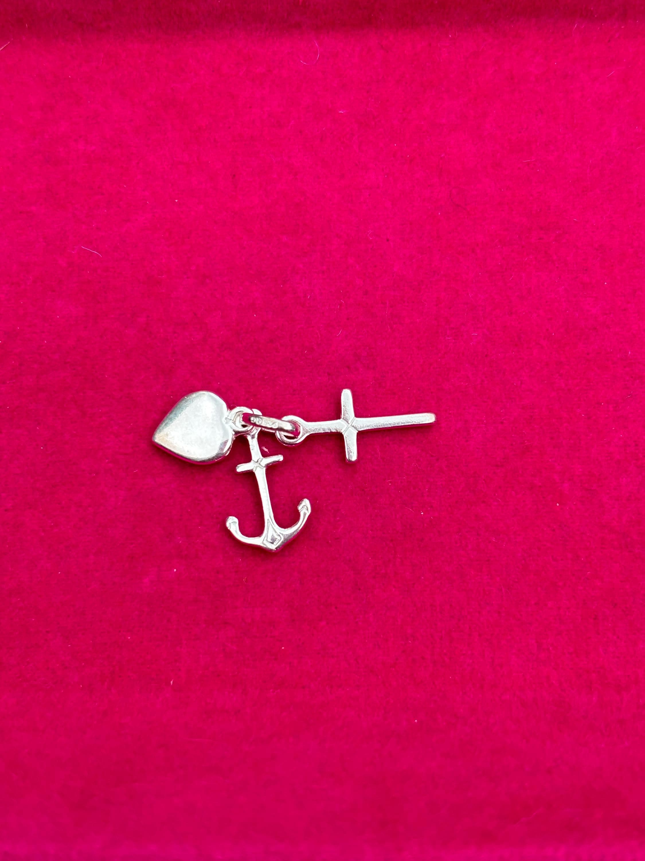 Sterling Silver Anchor and Heart Pendant