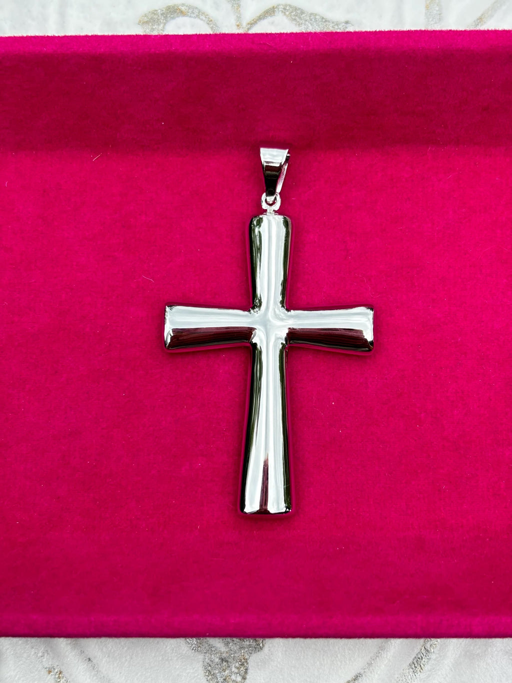 Sterling Silver Hollow Cross Pendant