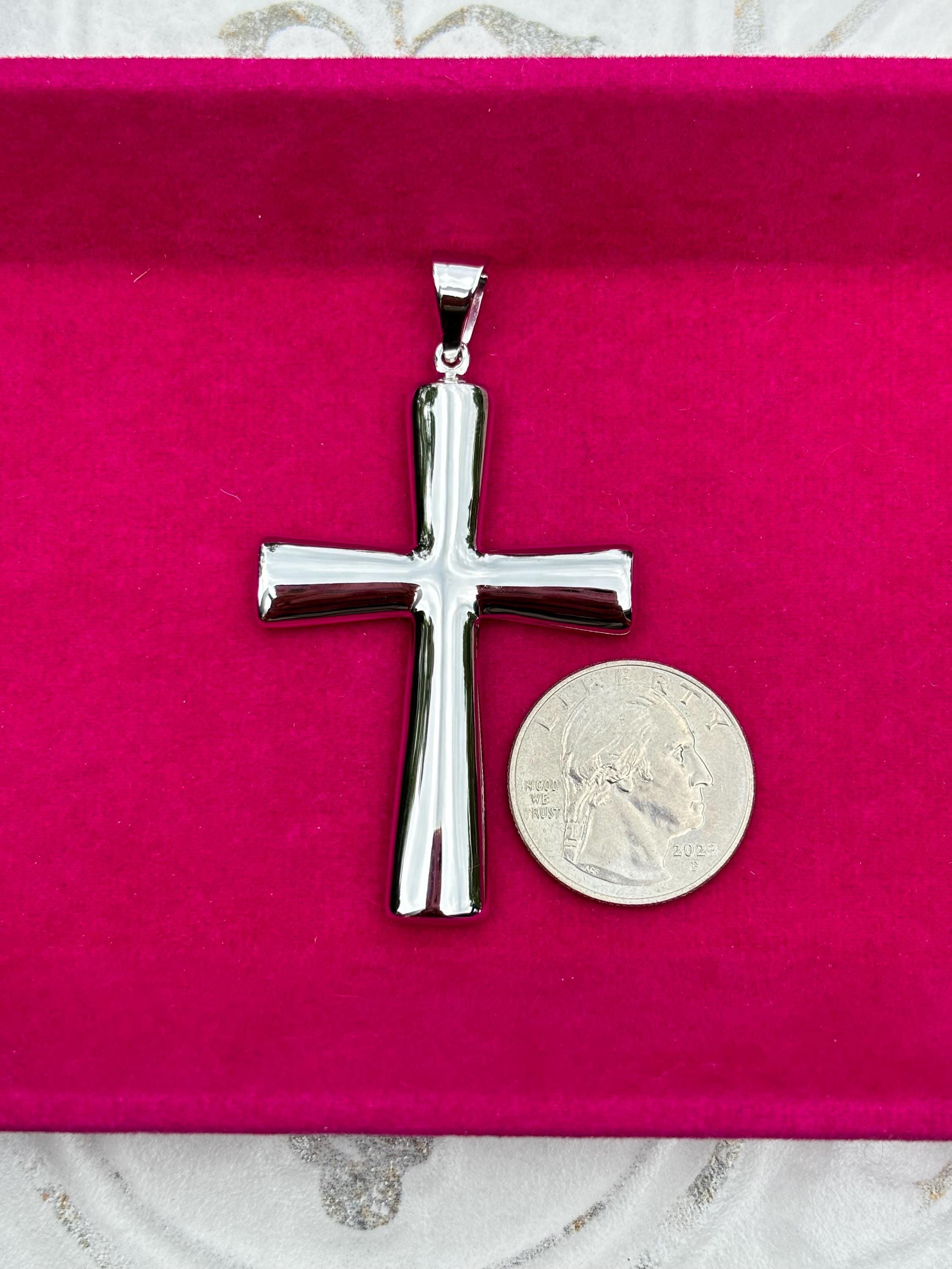 Sterling Silver Hollow Cross Pendant