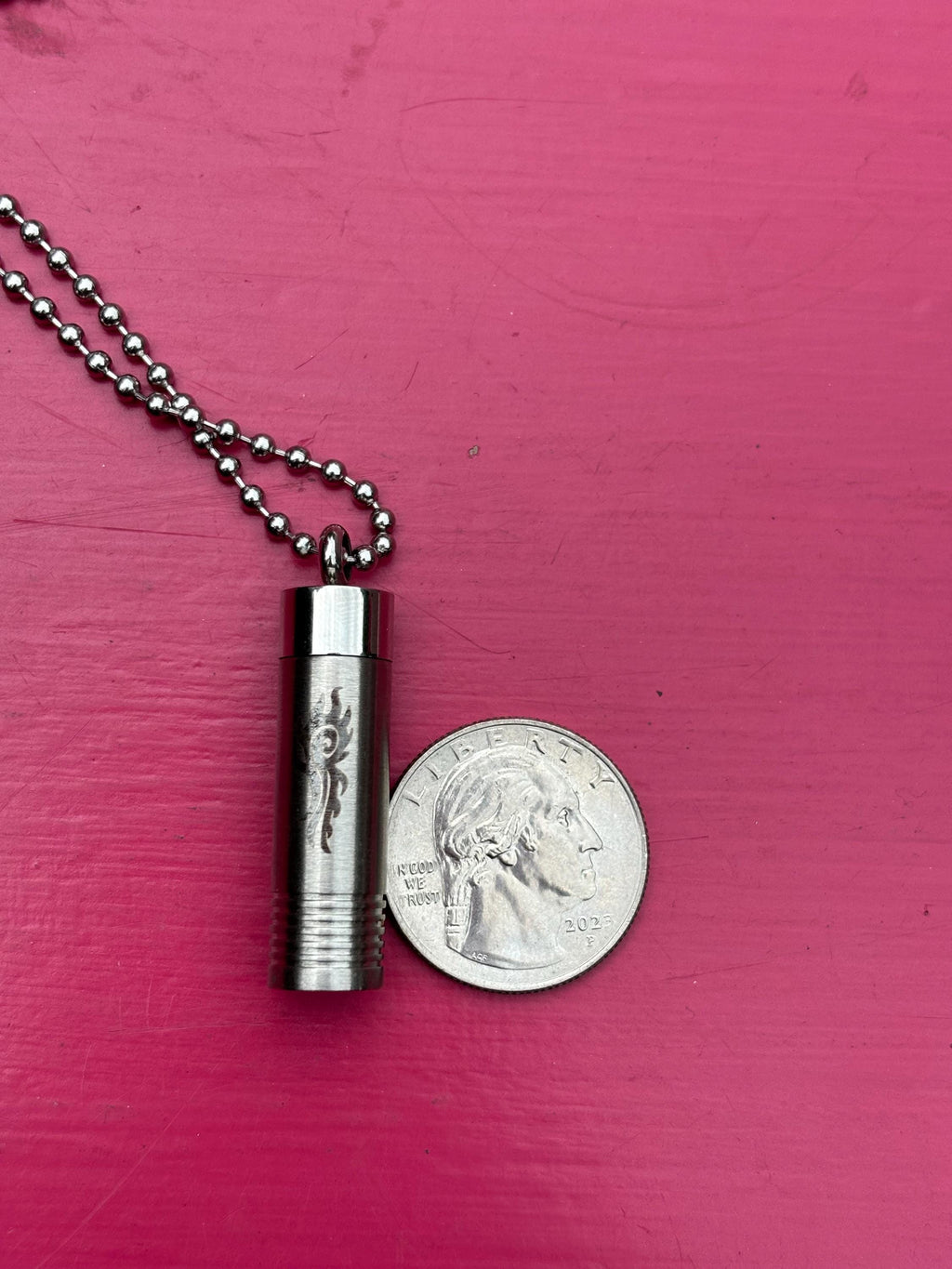 Sterling Silver Ash Holder Necklace