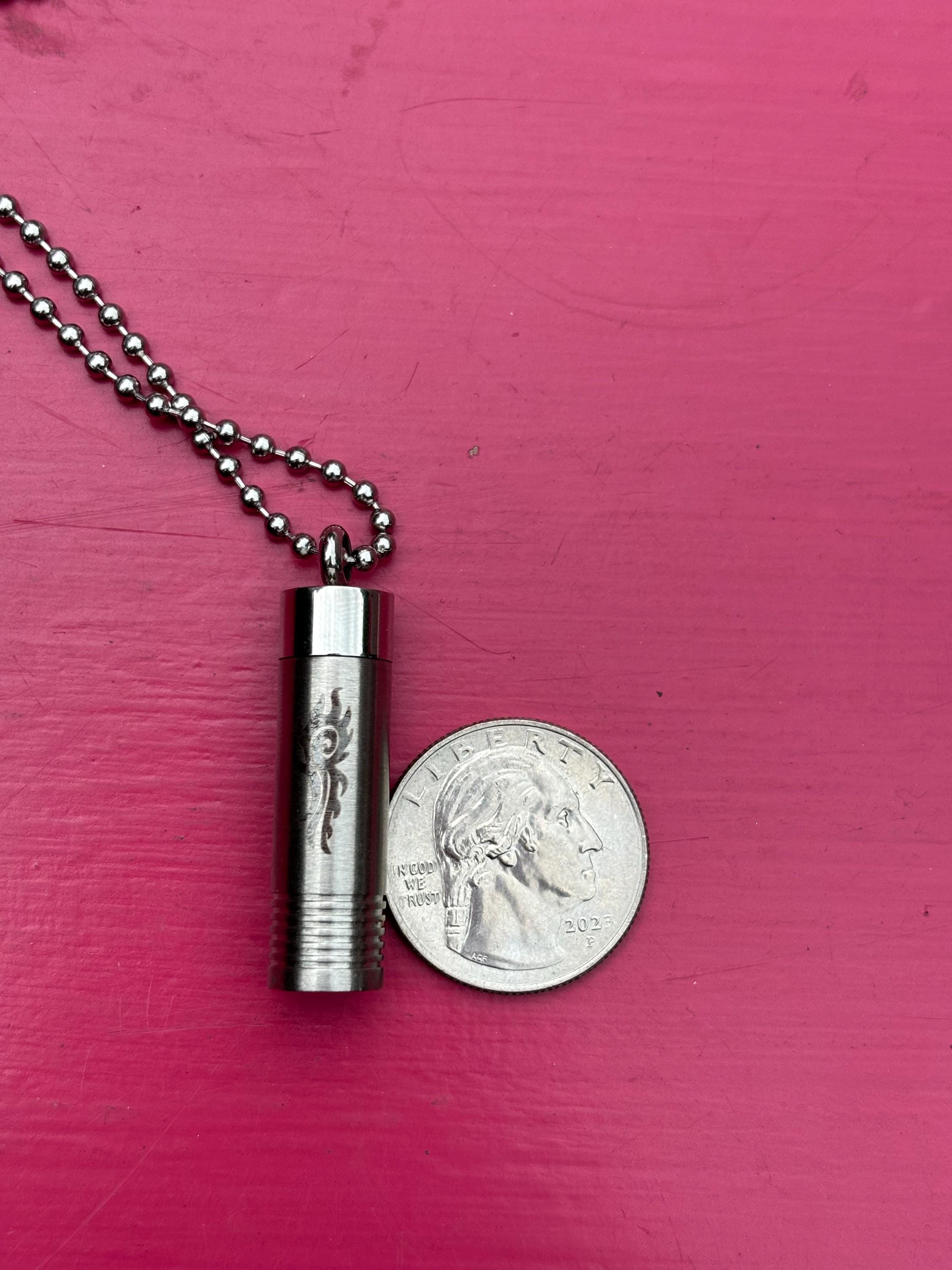 Sterling Silver Ash Holder Necklace