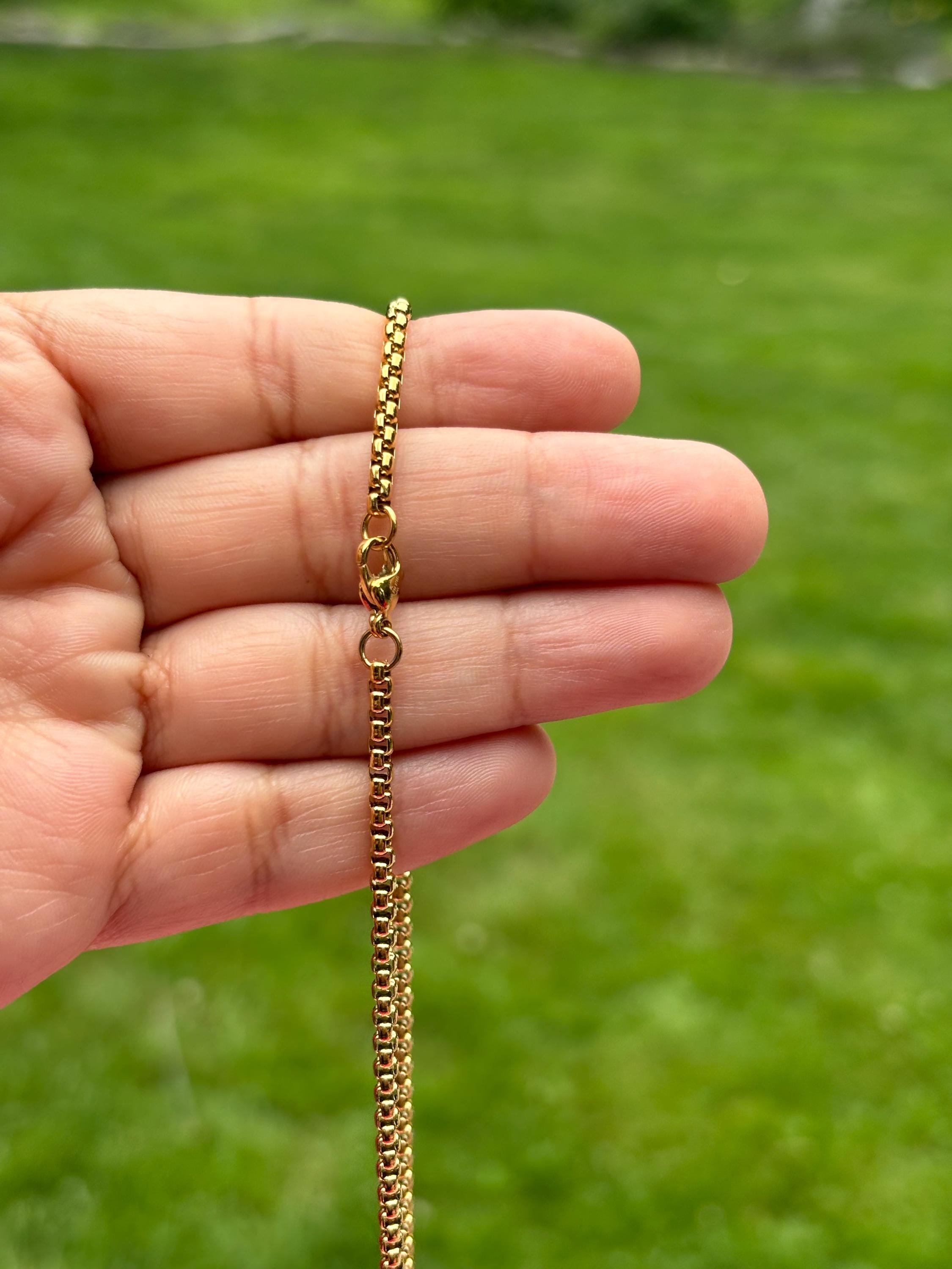 Gold-Plated Stainless Steel Cross Necklace