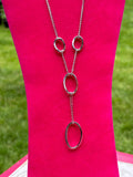 Sterling Silver Wavy Circle Necklace