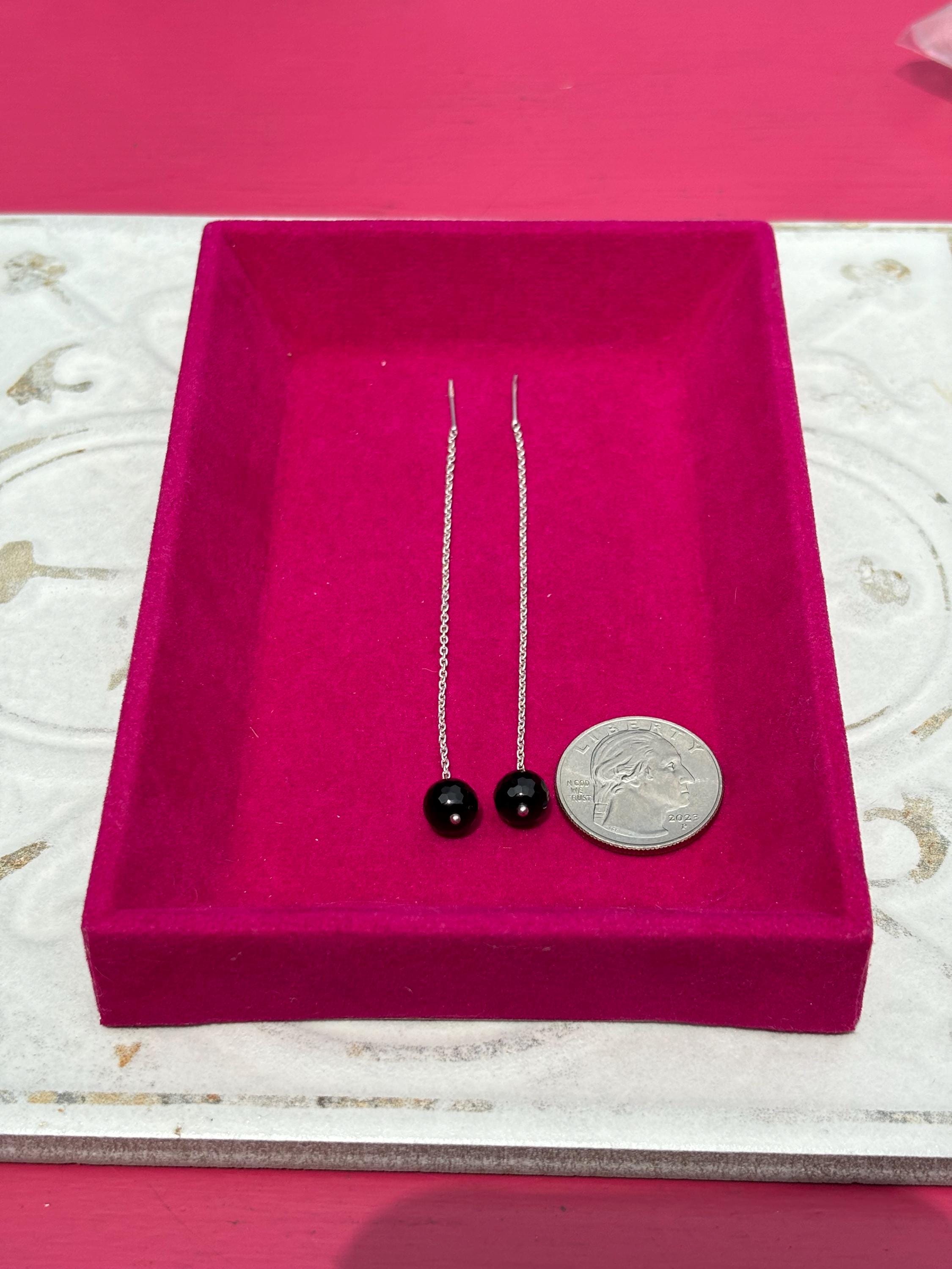 Sterling Silver Dangle Charm Earrings