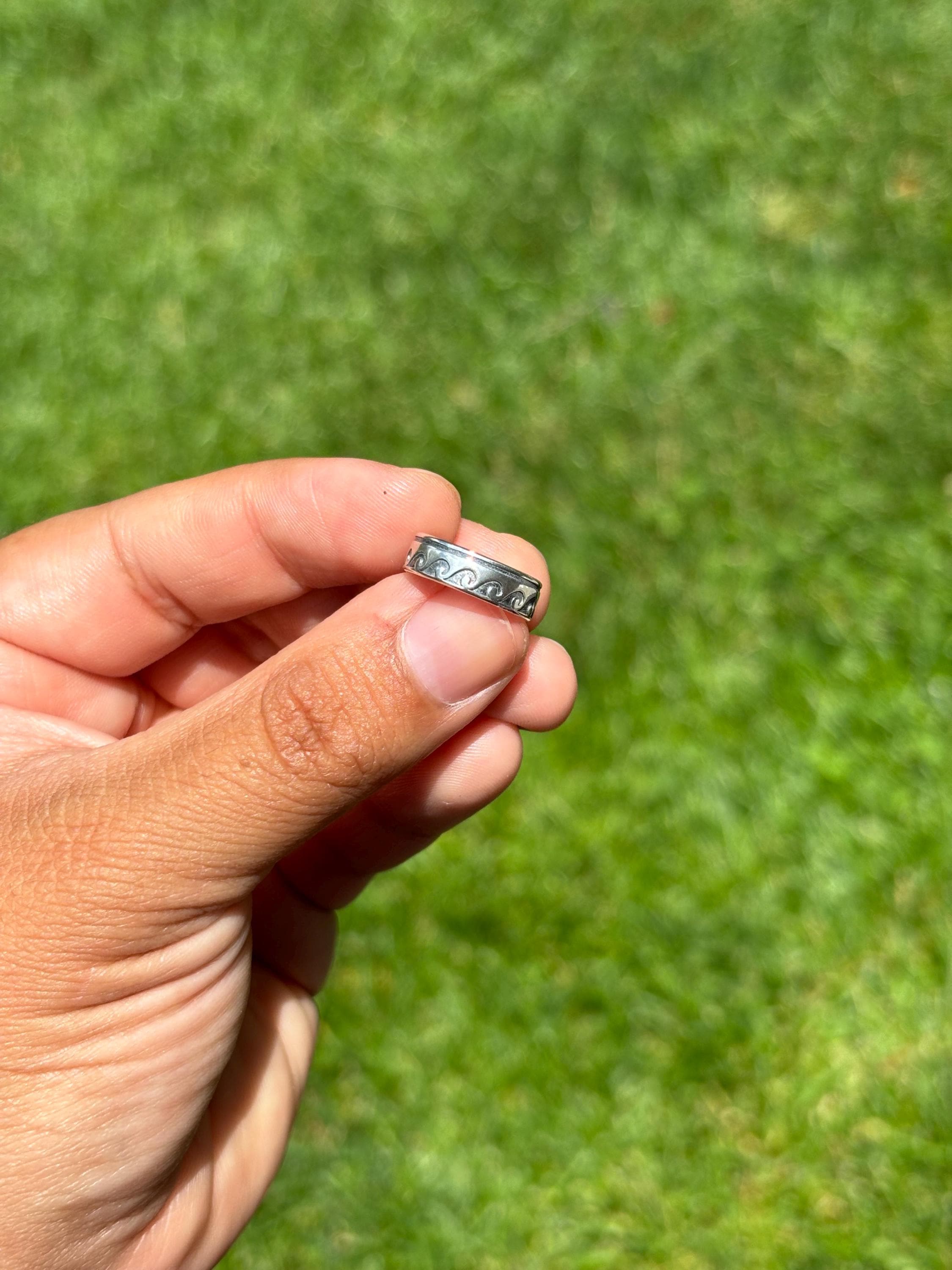 Sterling Silver Waves Toe Ring